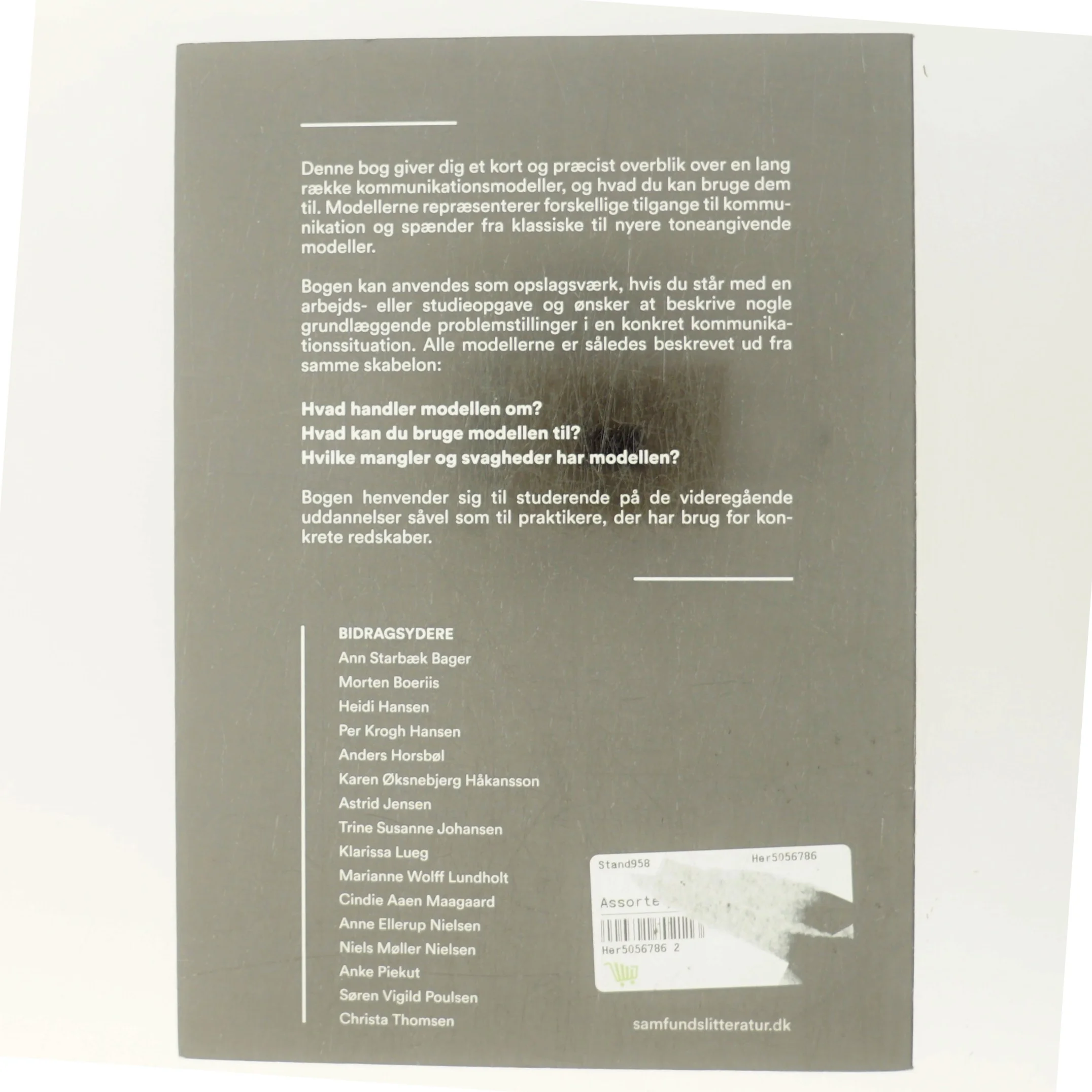 Kommunikationsmodeller af Marianne Wolff Lundholt (Bog)