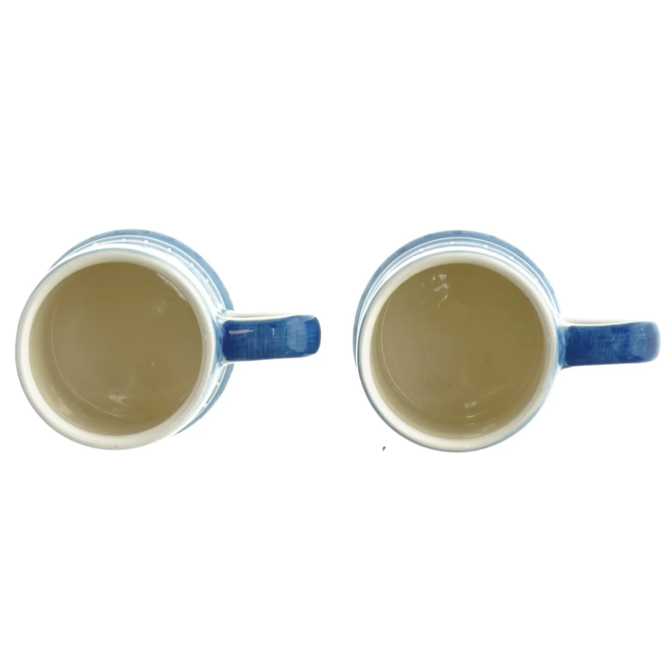 Blå keramikkrus fra Whittard (str. H. 6 cm. ø. 6 cm)