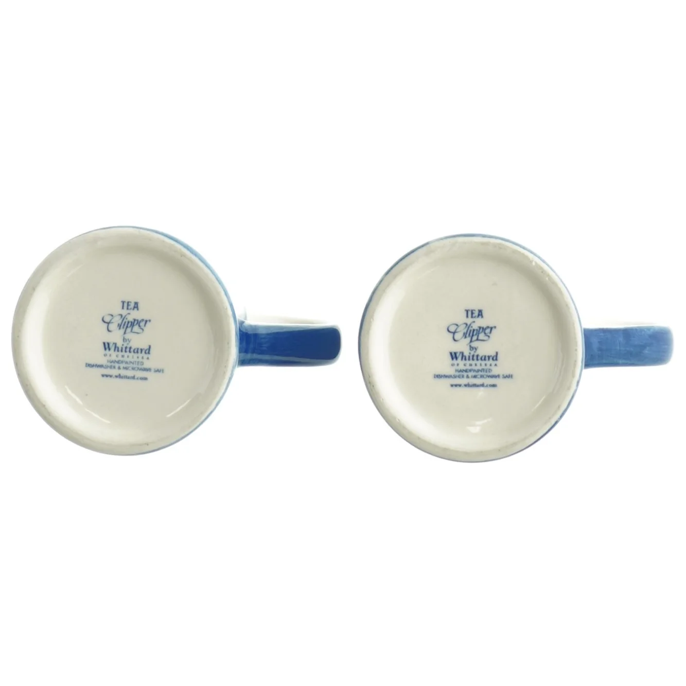 Blå keramikkrus fra Whittard (str. H. 6 cm. ø. 6 cm)