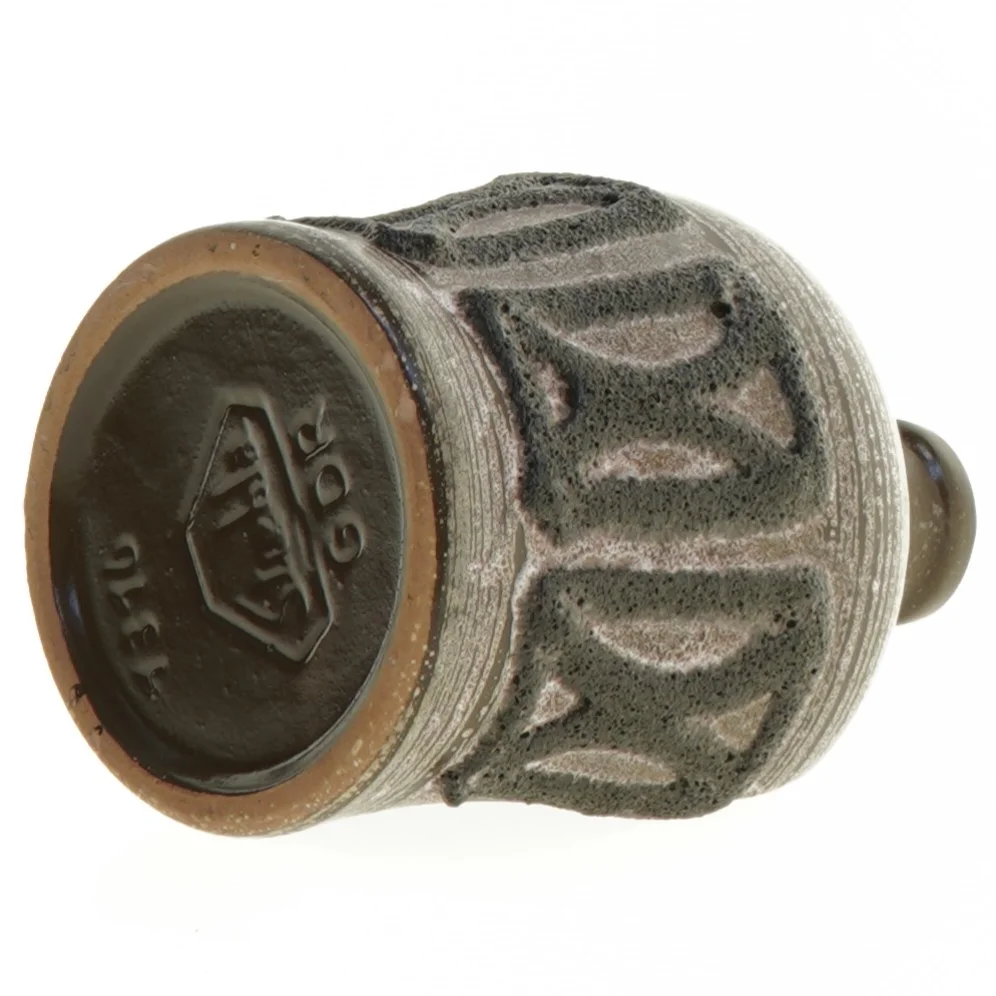 Strehla Keramik lyseholder mærket 1316 GDR (str. 15 x 12 x 9 cm)