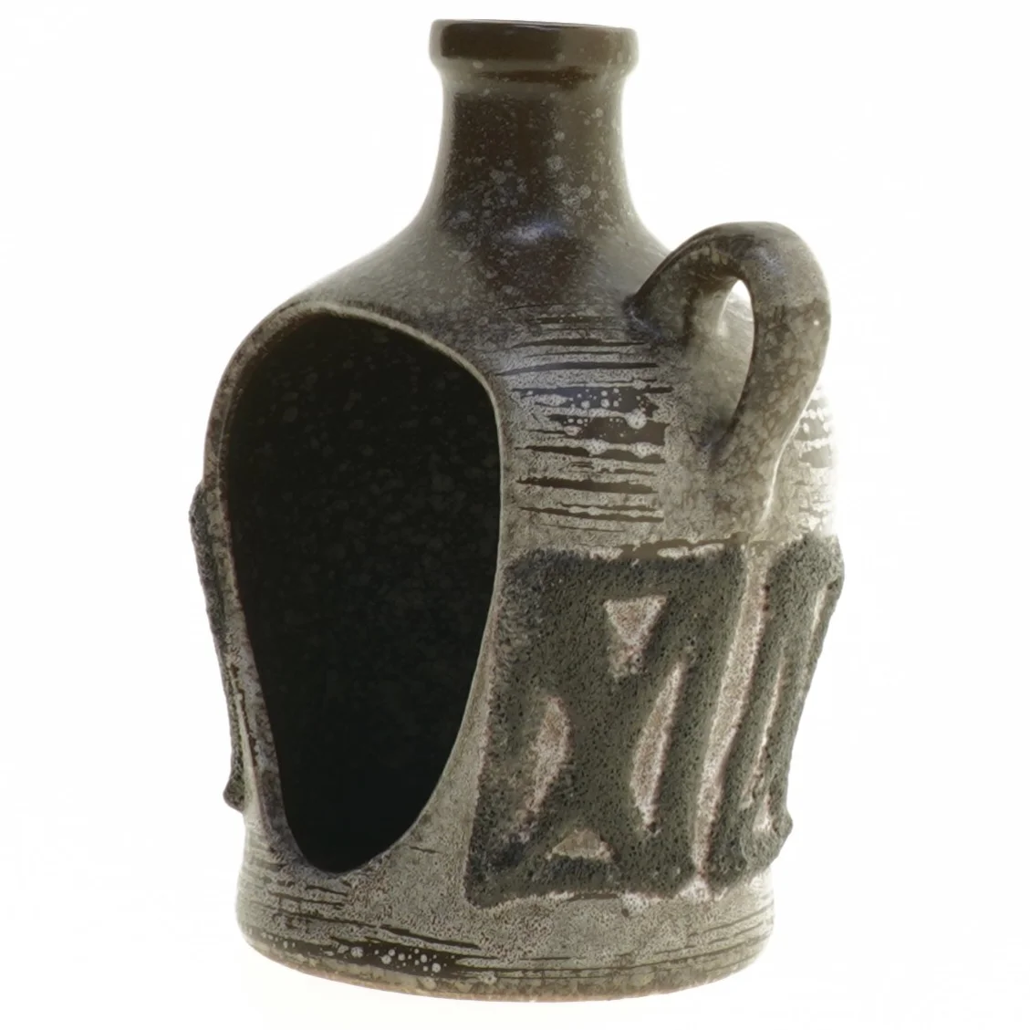 Strehla Keramik lyseholder mærket 1316 GDR (str. 15 x 12 x 9 cm)