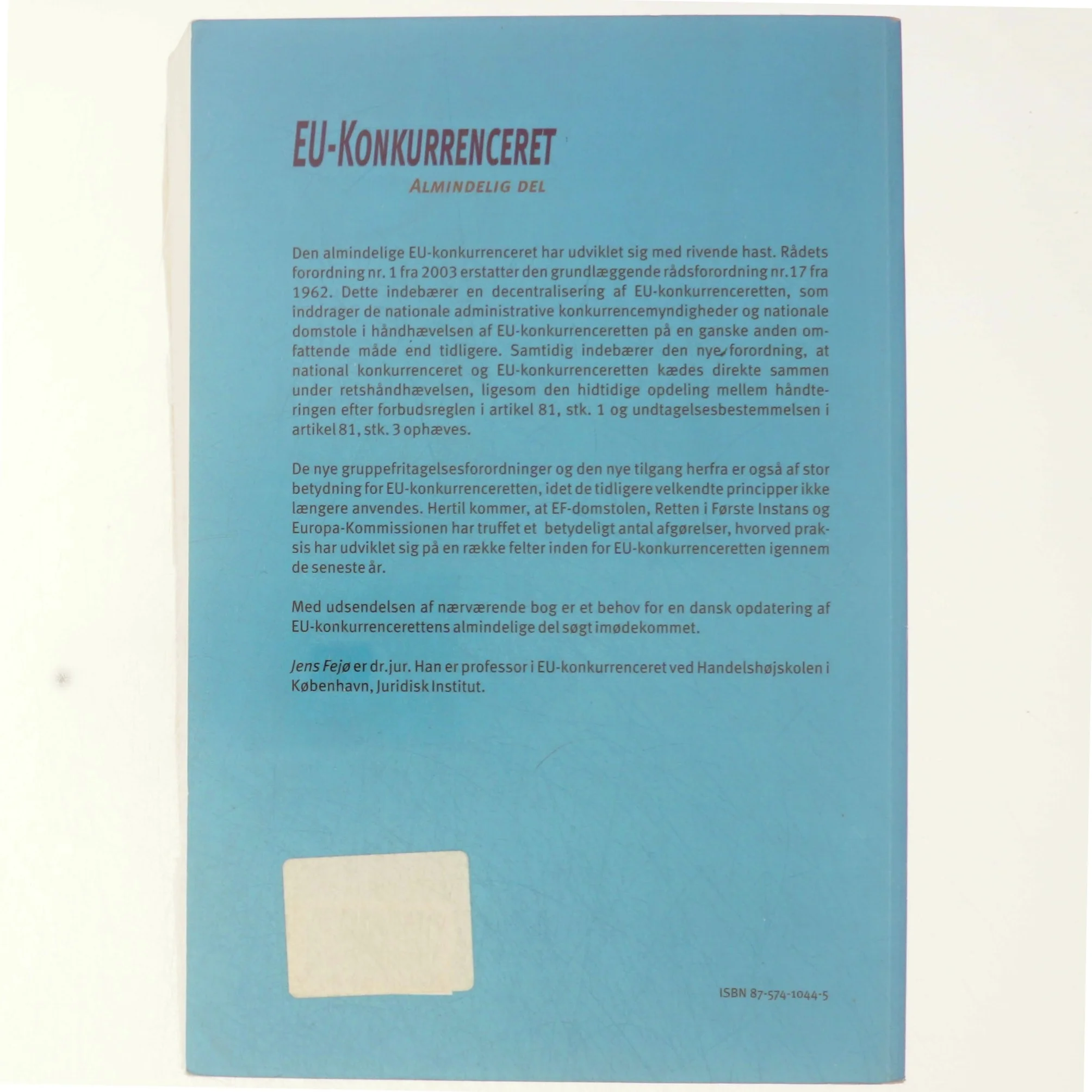EU-konkurrenceret : almindelig del af Jens Fejø (Bog)