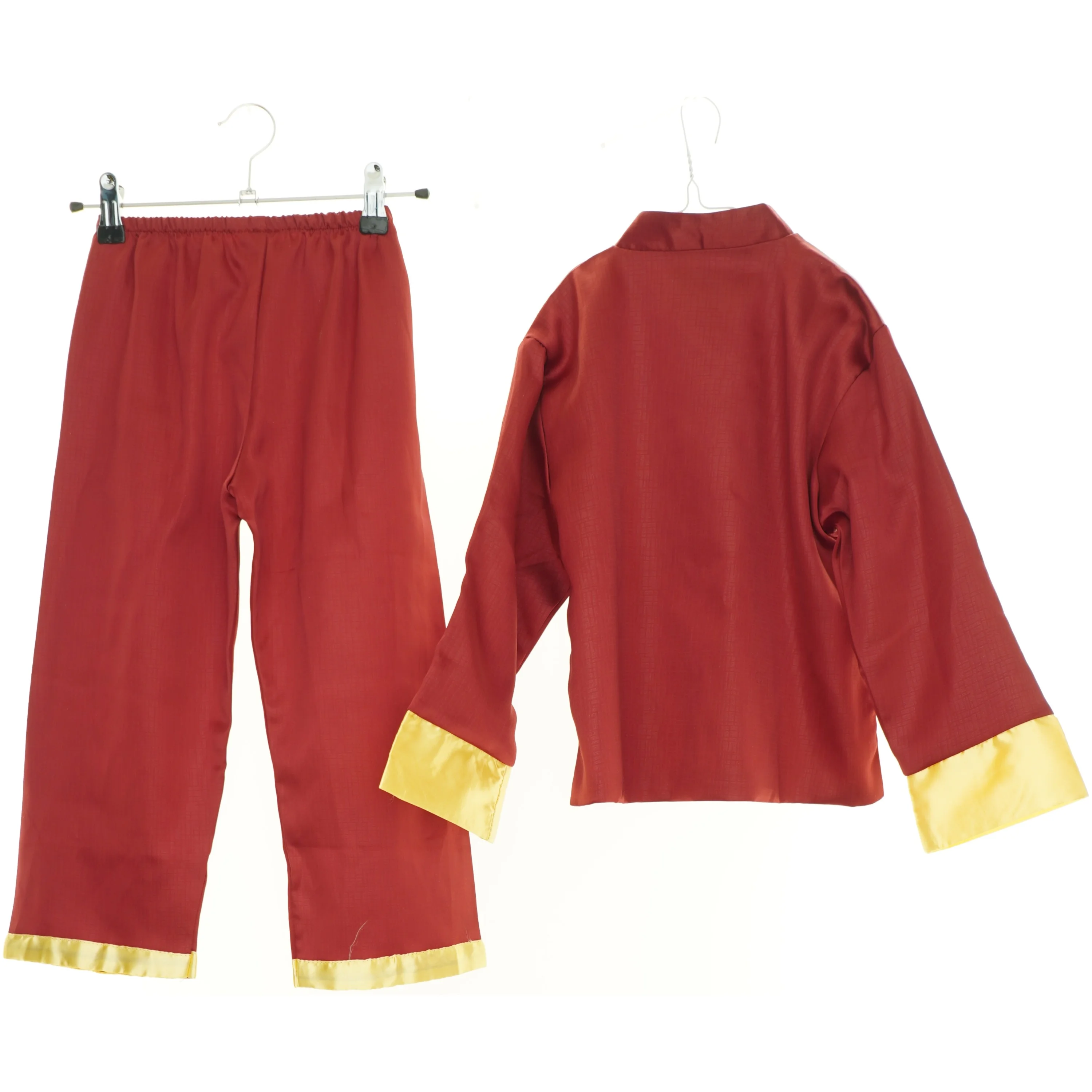 Kinesisk dragt, 2 dele, med guld drage (str. 140 cm)