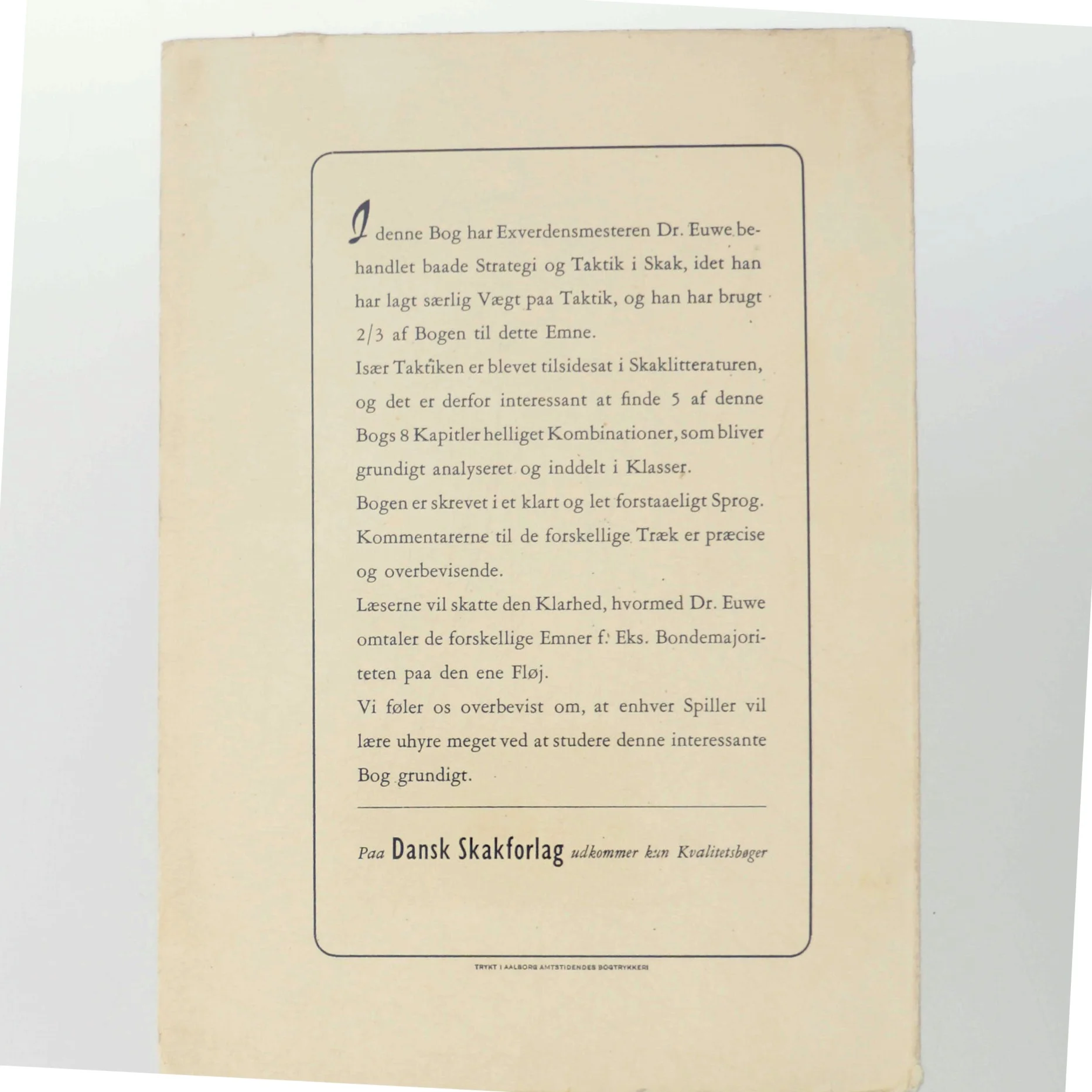 Strategi og Taktik i Skak fra Dansk Skakforlag