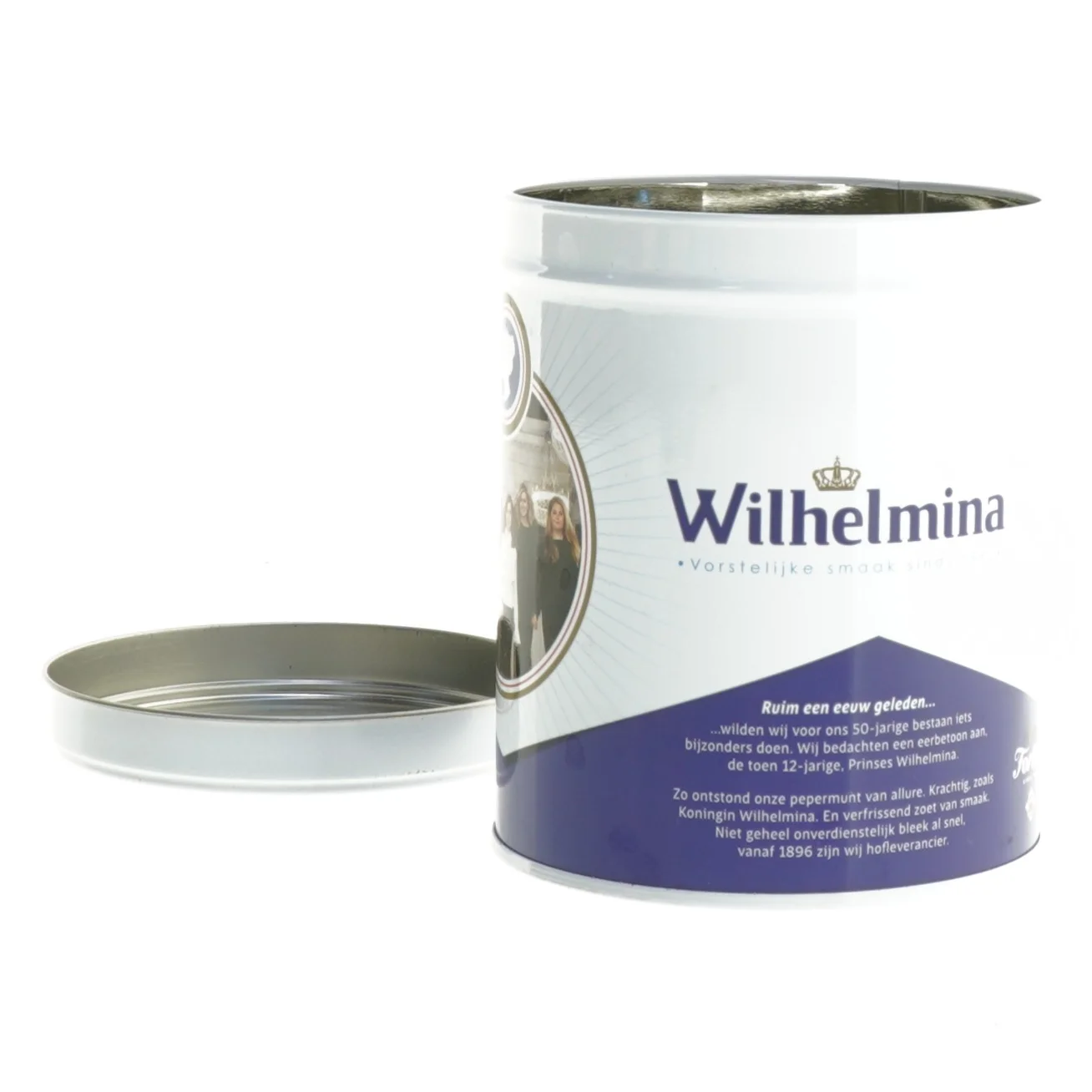 Traditionel Kongehus Wilhelmina Slik Dåse (str. 12,5 x 10 cm)