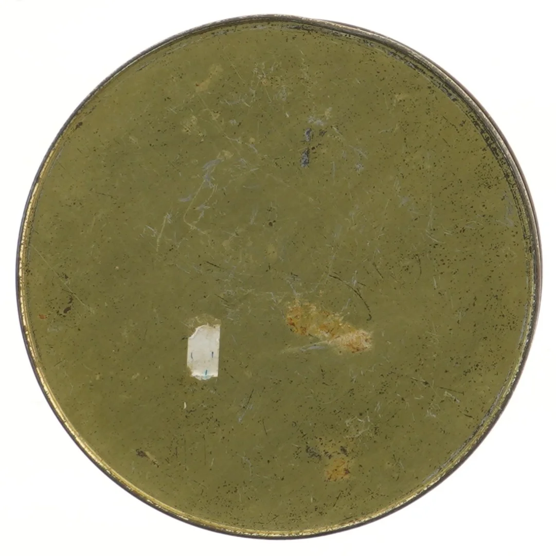 Dekorativ rund metal dåse (str. Ø 20 cm højde 9 cm)