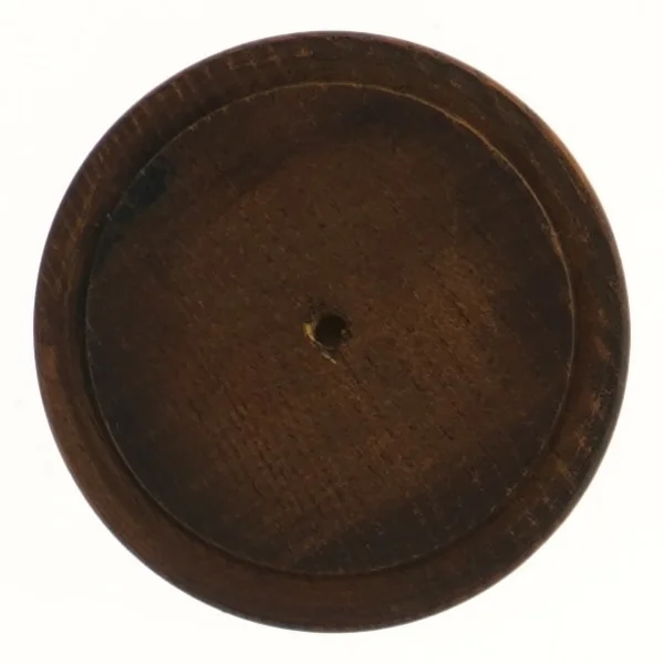 Fad i Drejet Teak træ på fod (str. Ø 11 cm)