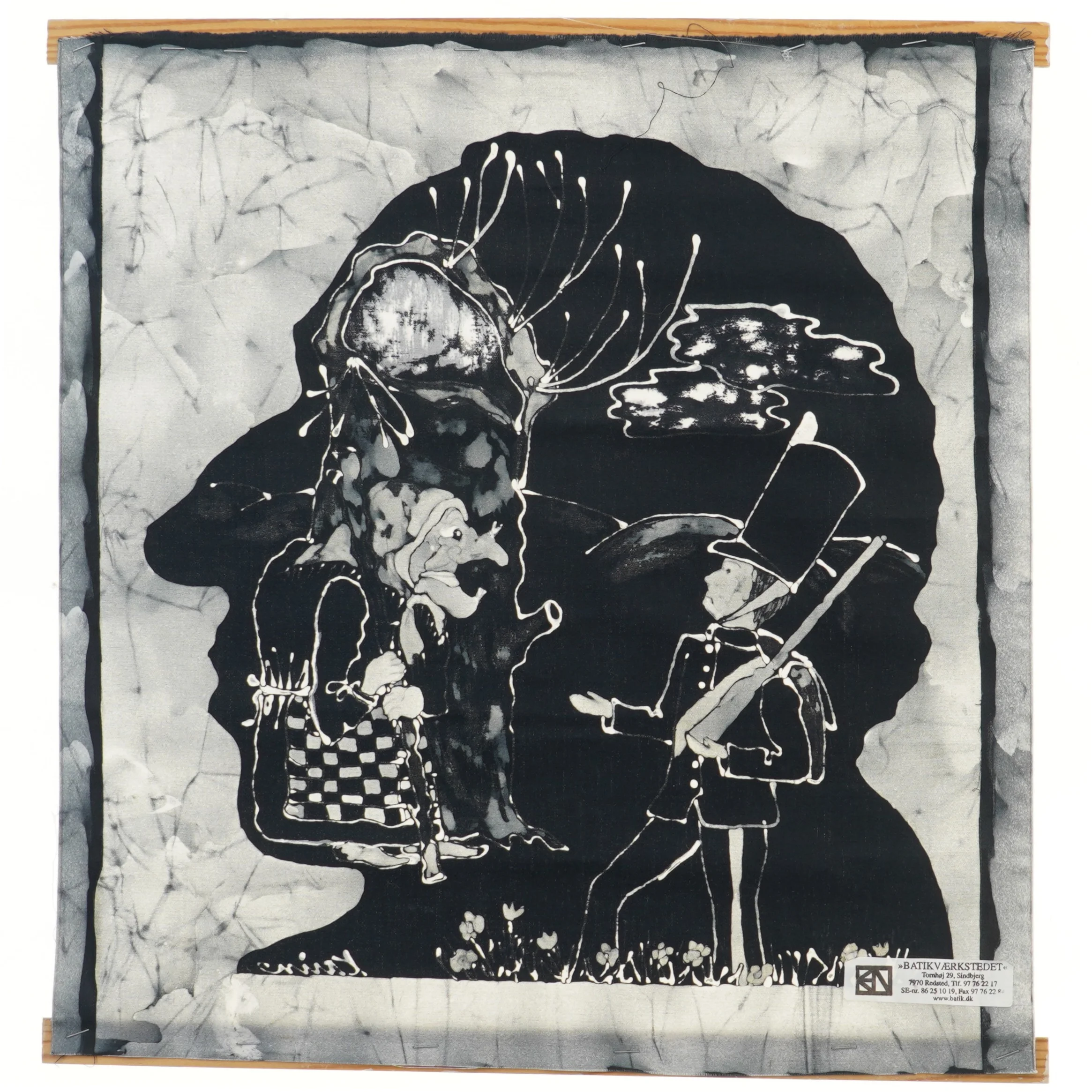 H. C. ANDERSEN Batik vægophæng  (str. 45x47,5 cm)