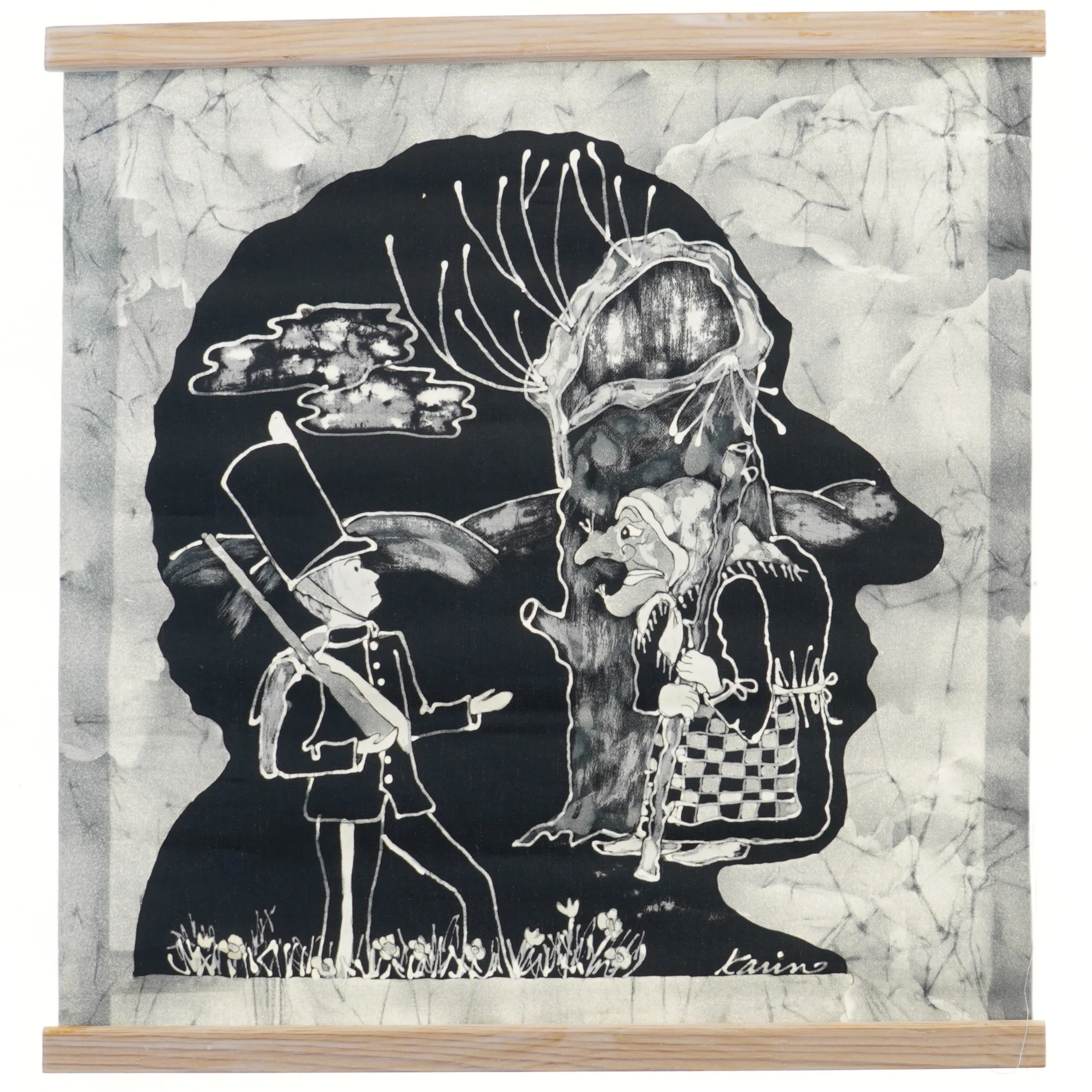 H. C. ANDERSEN Batik vægophæng  (str. 45x47,5 cm)