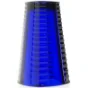 Blå vase i presset glas (str. 20 cm)