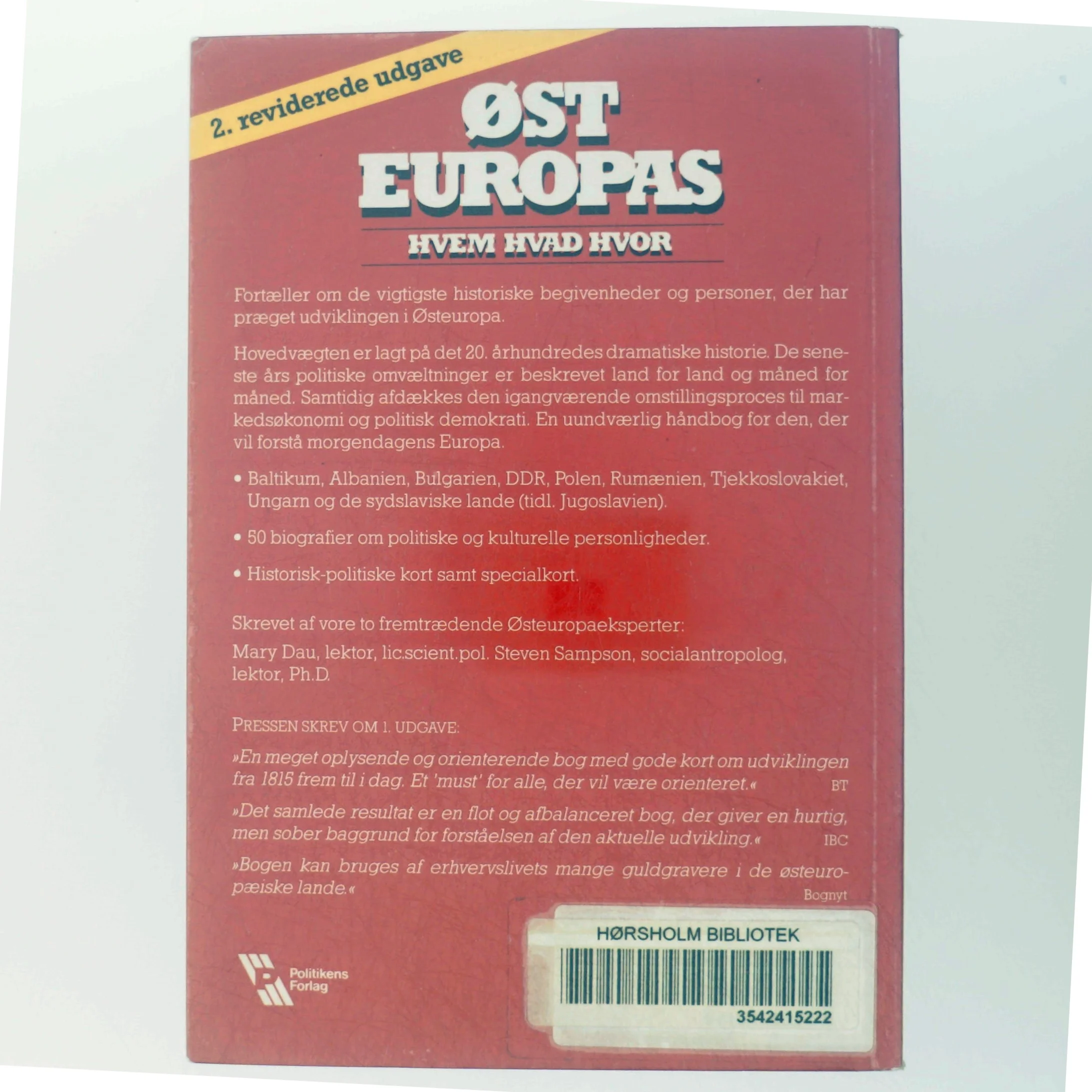 'Øst Europas Hvem Hvad Hvor' (bog) fra Politikens Forlag