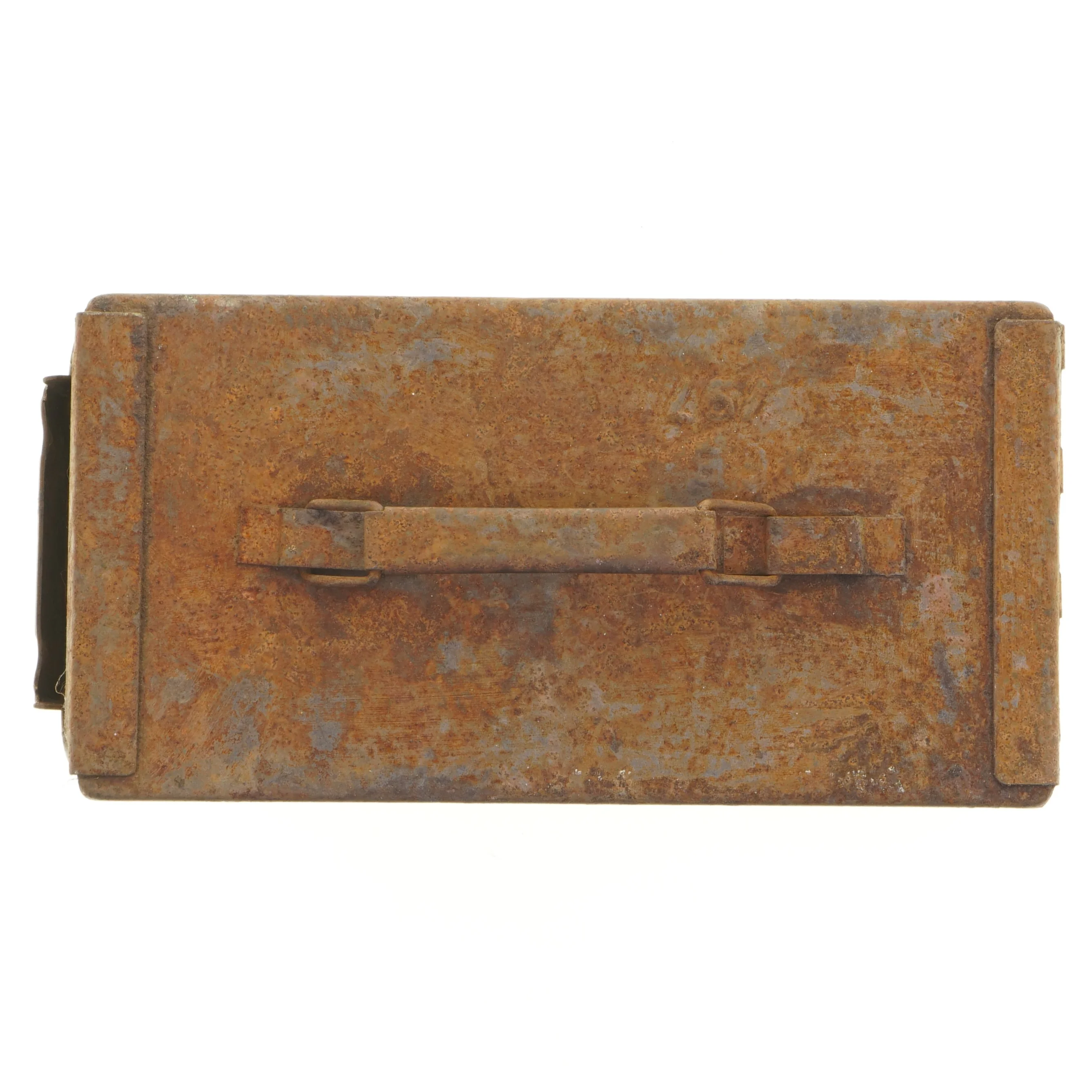 Ammunitions kasse i rust metal (str. 29 x 19 x 15 cm)