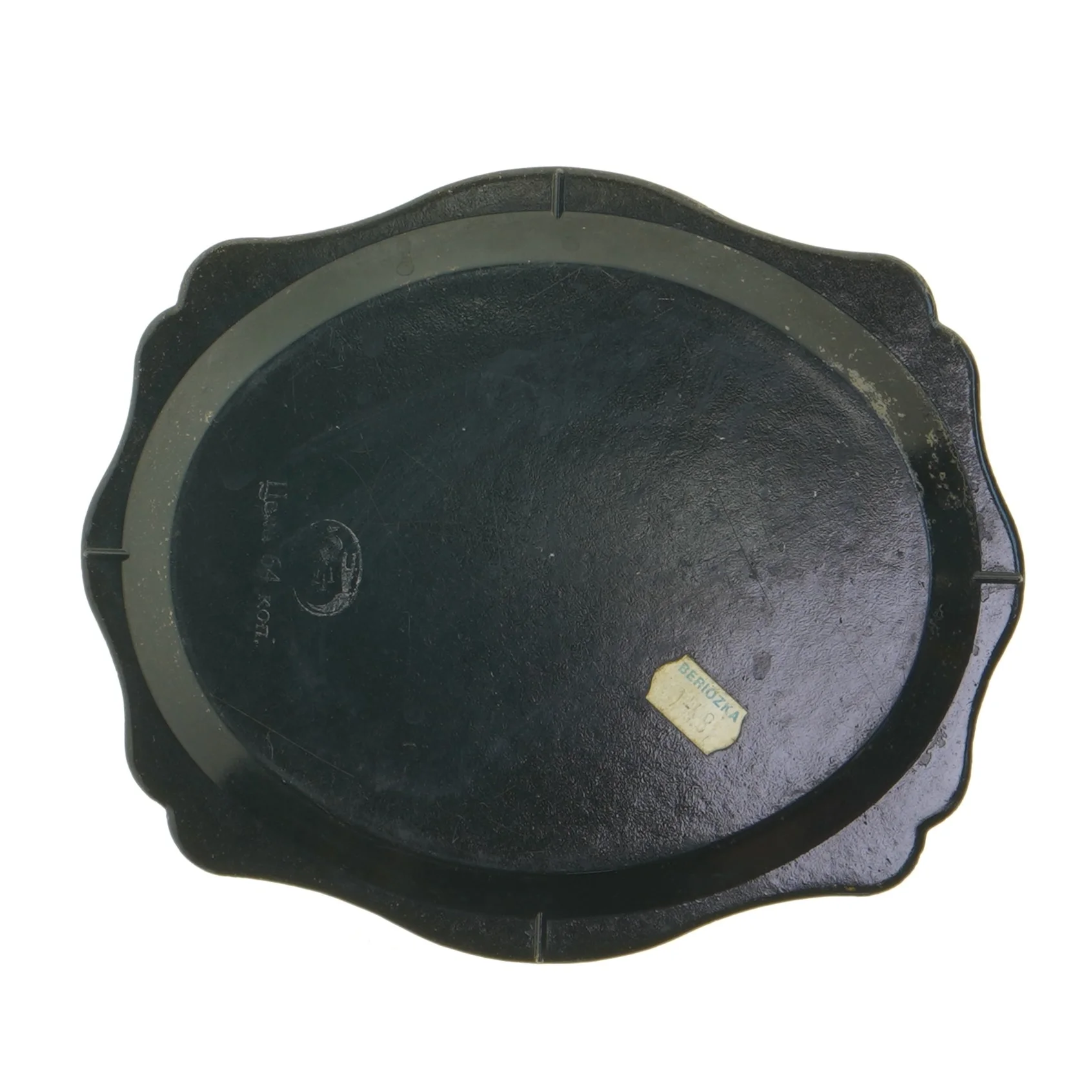 Dekorativ Vintage Metal Bakke med blomstermotiv (str. 19,5x16,5 cm)