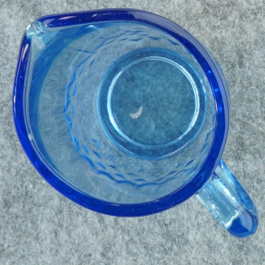 Blå glaskande (str. 9x8x11,5 cm)