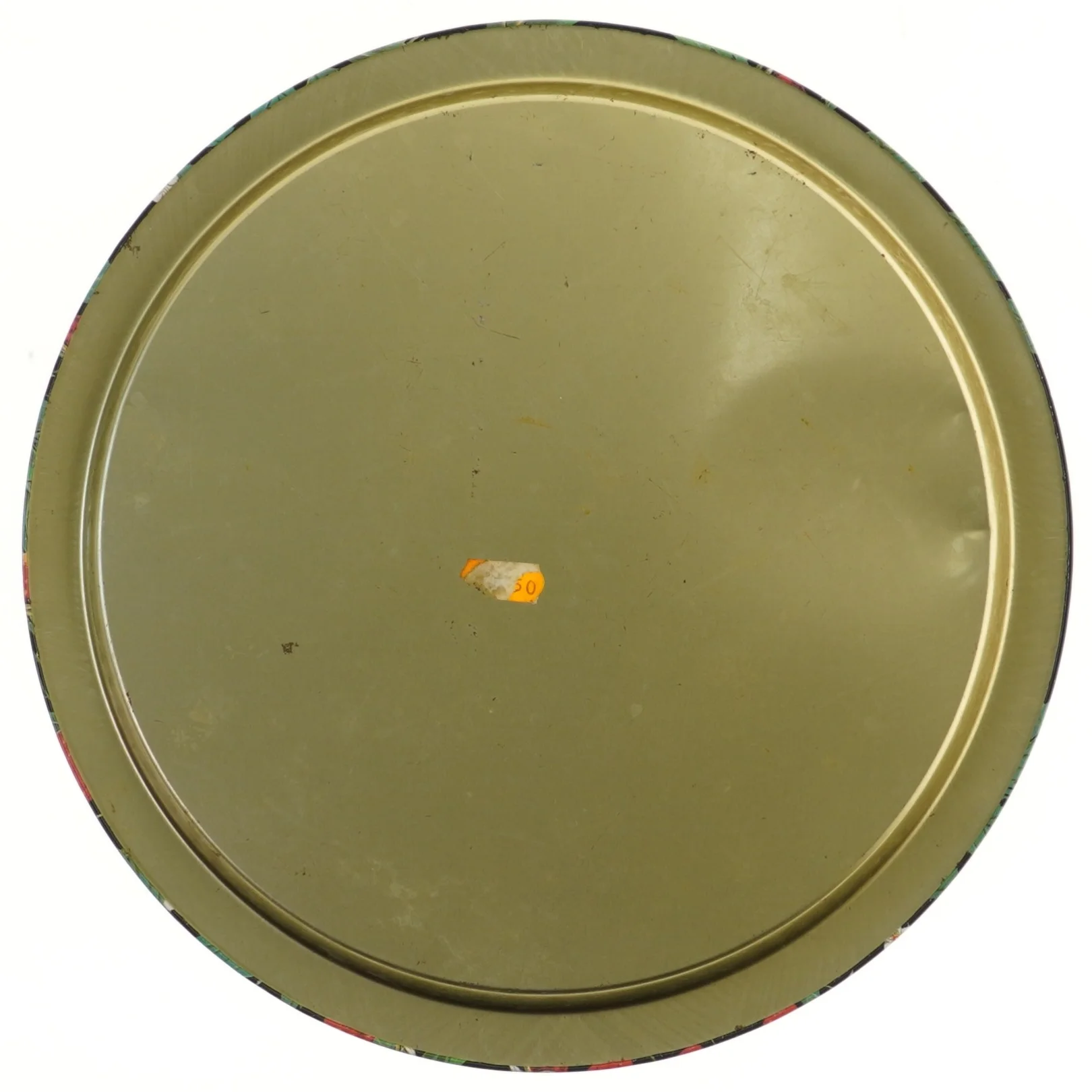 Rund bakke med jordbærmotiv (str. Ø 33 cm)