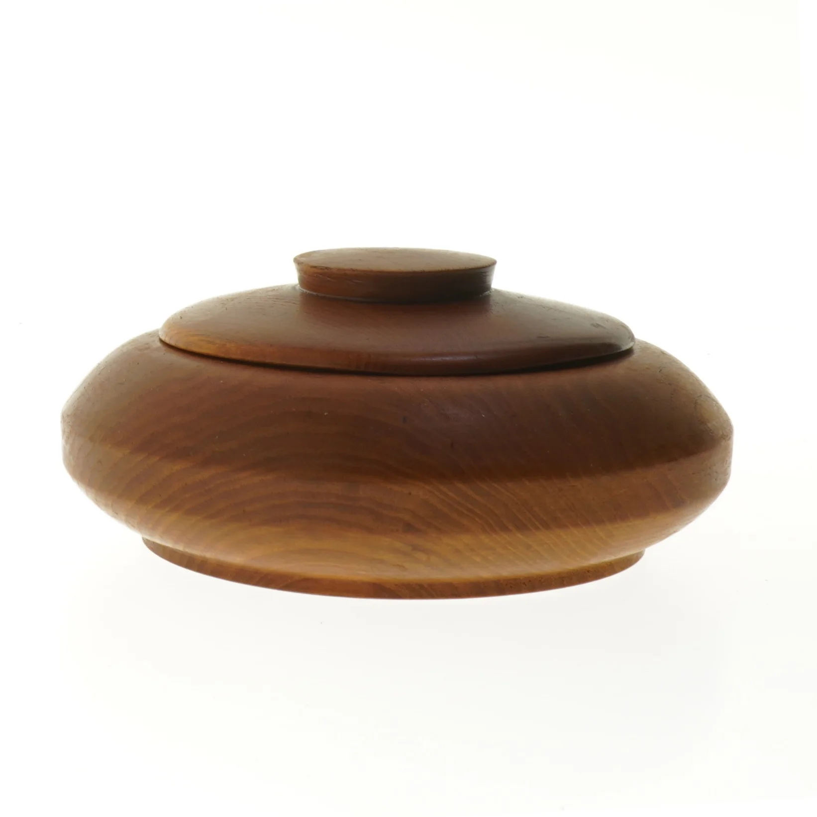 Teak Tr&aelig;sk&aring;l med l&aring;g (str. 19 cm)