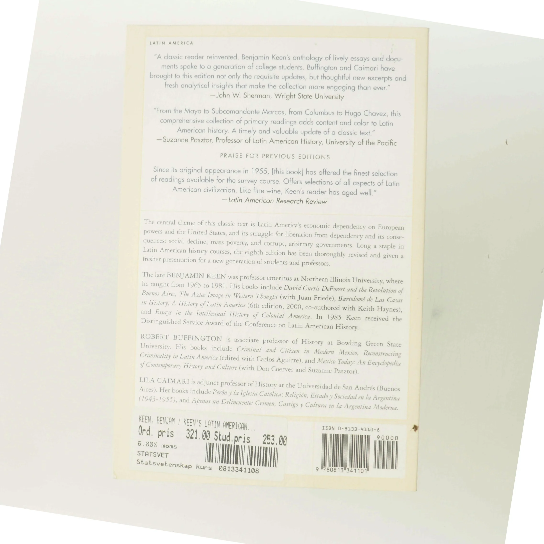 Keen's Latin American civilization : history and society, 1492 to the present (Bog)