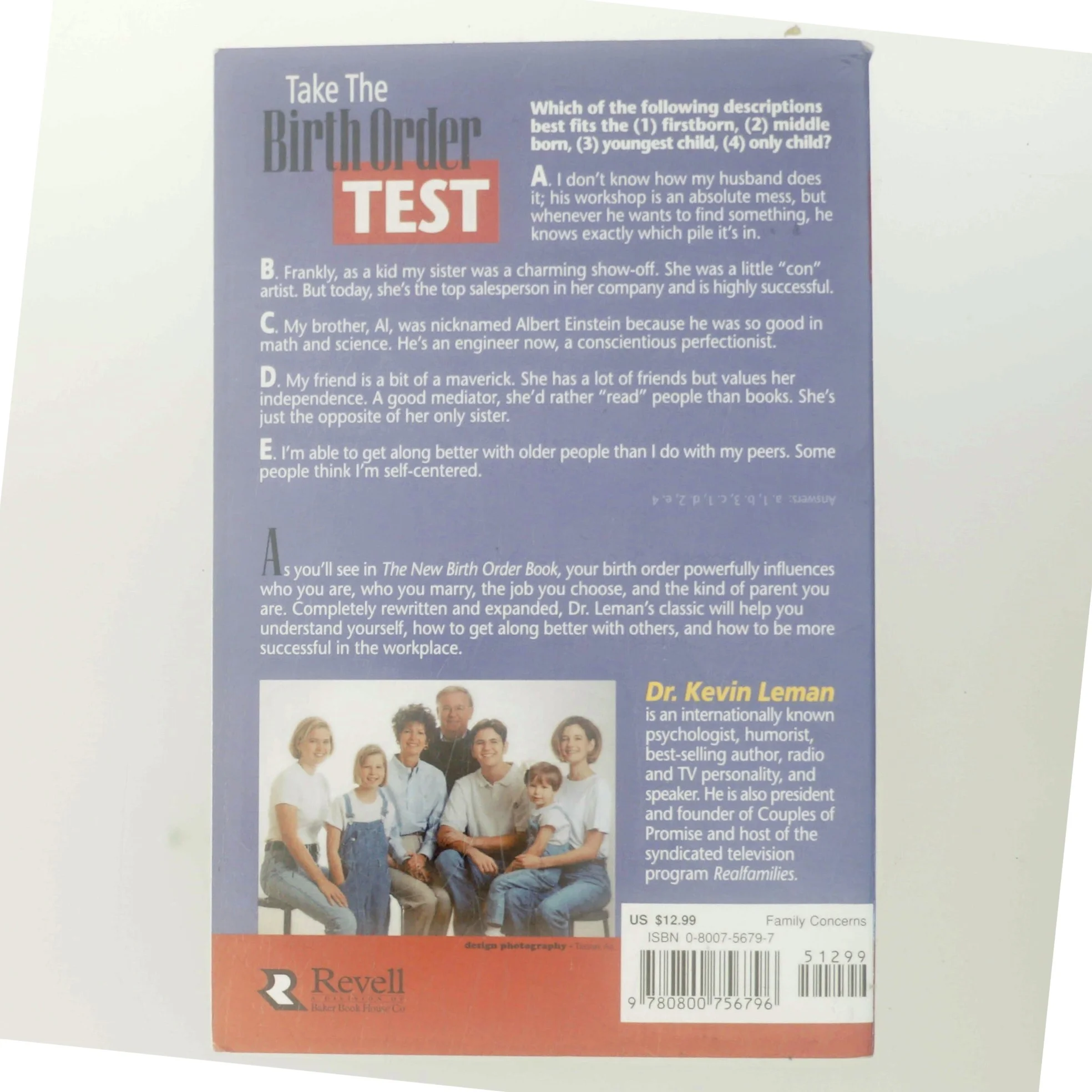 The New Birth Order Book af Kevin Leman (Bog)