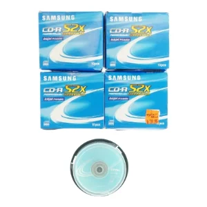 4 stk Samsung CD-R 52X og 1 stk TDK CD-R 80 