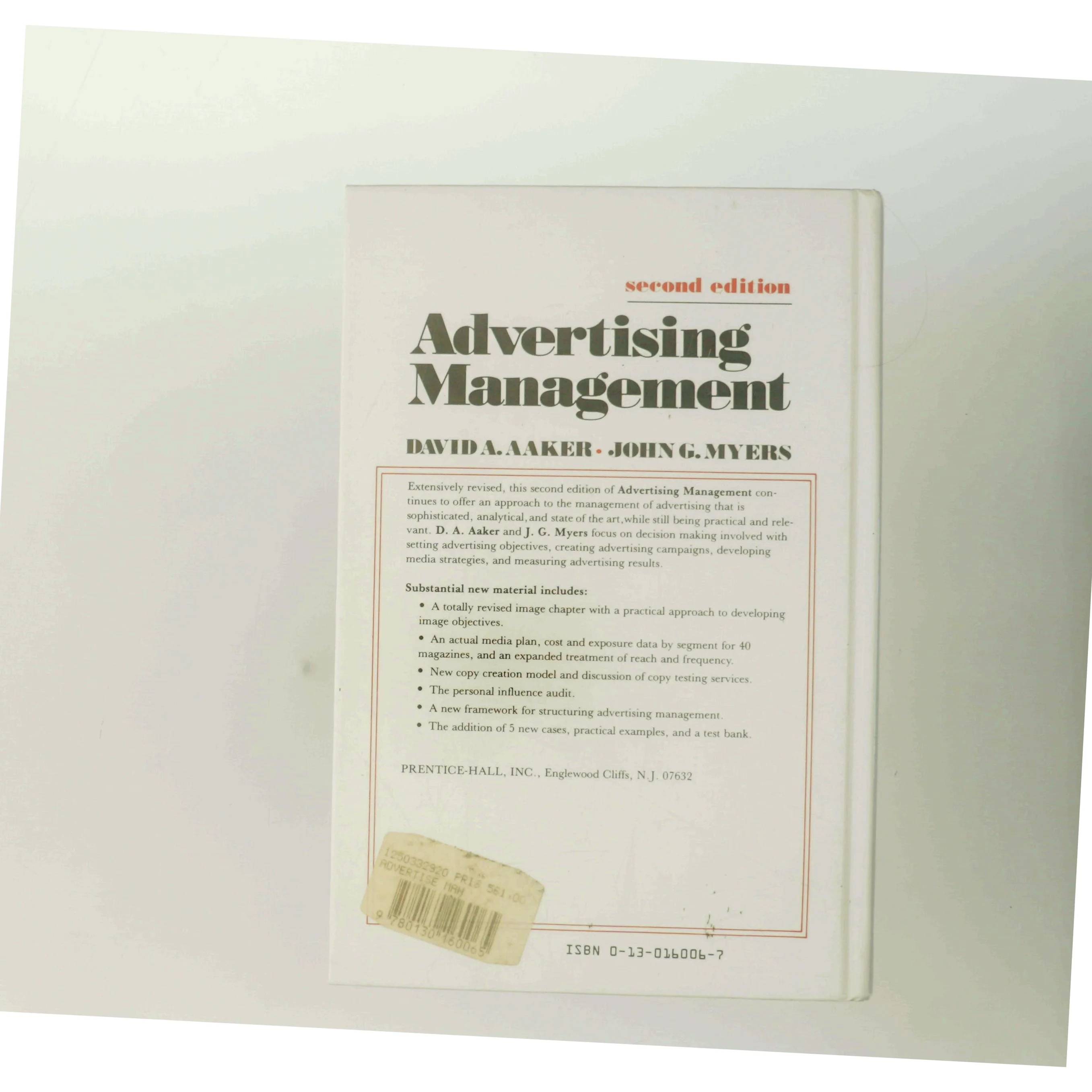Advertising Management af David A. Aaker (Bog)