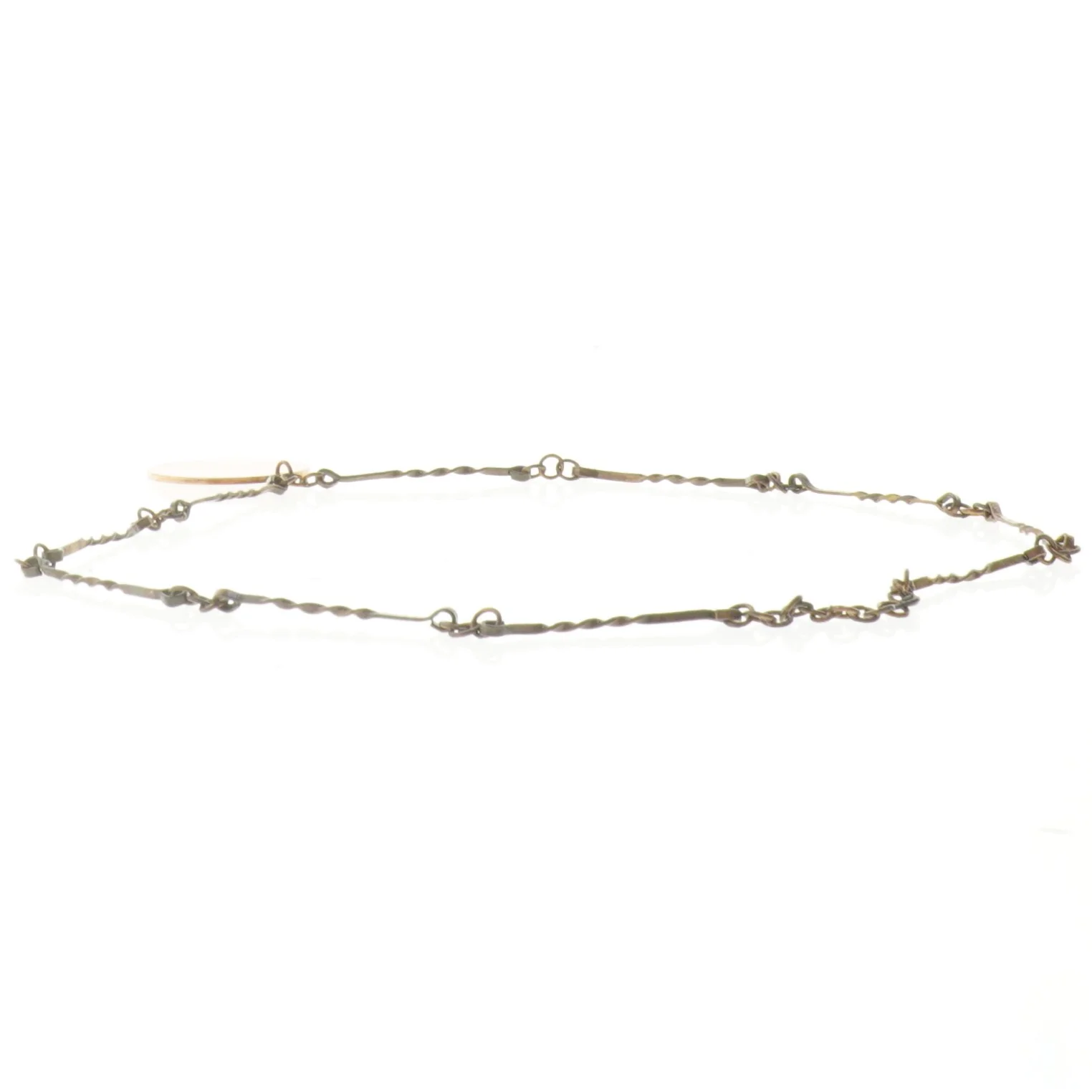 Halskæde med møntvedhæng (str. Ø 20 cm)