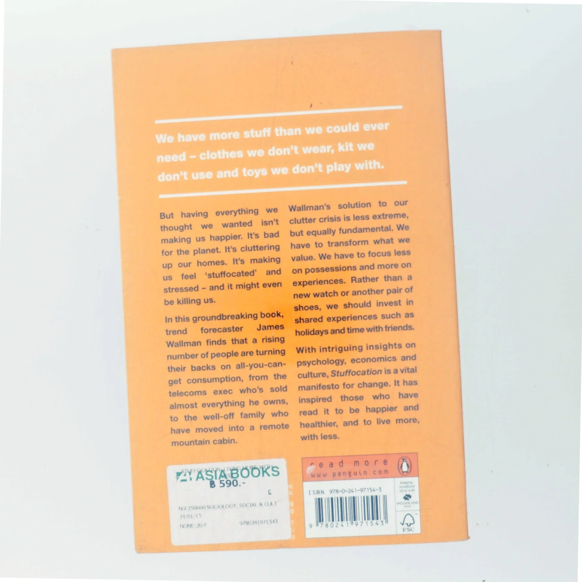 Stuffocation : living more with less af James Wallman (Bog)