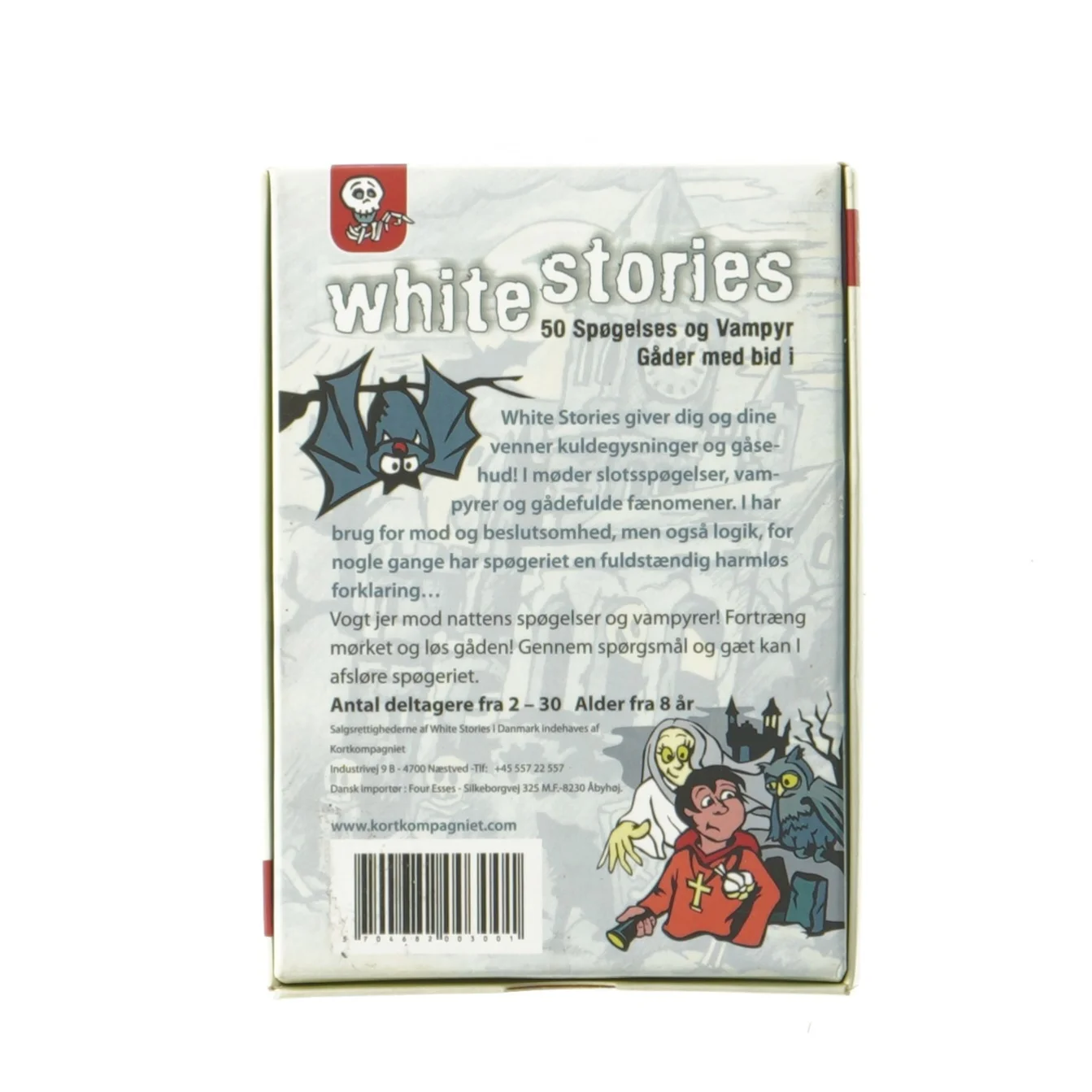 White Stories kortspil (str. 2,5x13x9,5 cm)