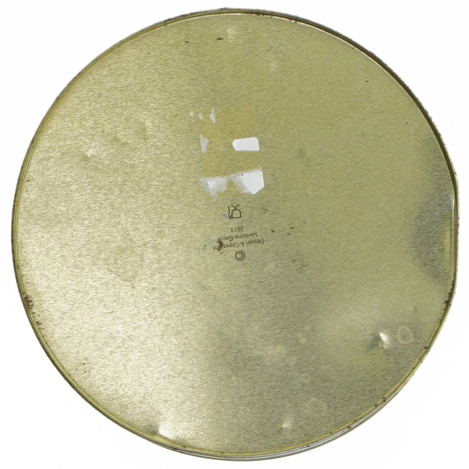 Rund dekorationsdåse med soldatmotiv (str. 20 x 9 cm)