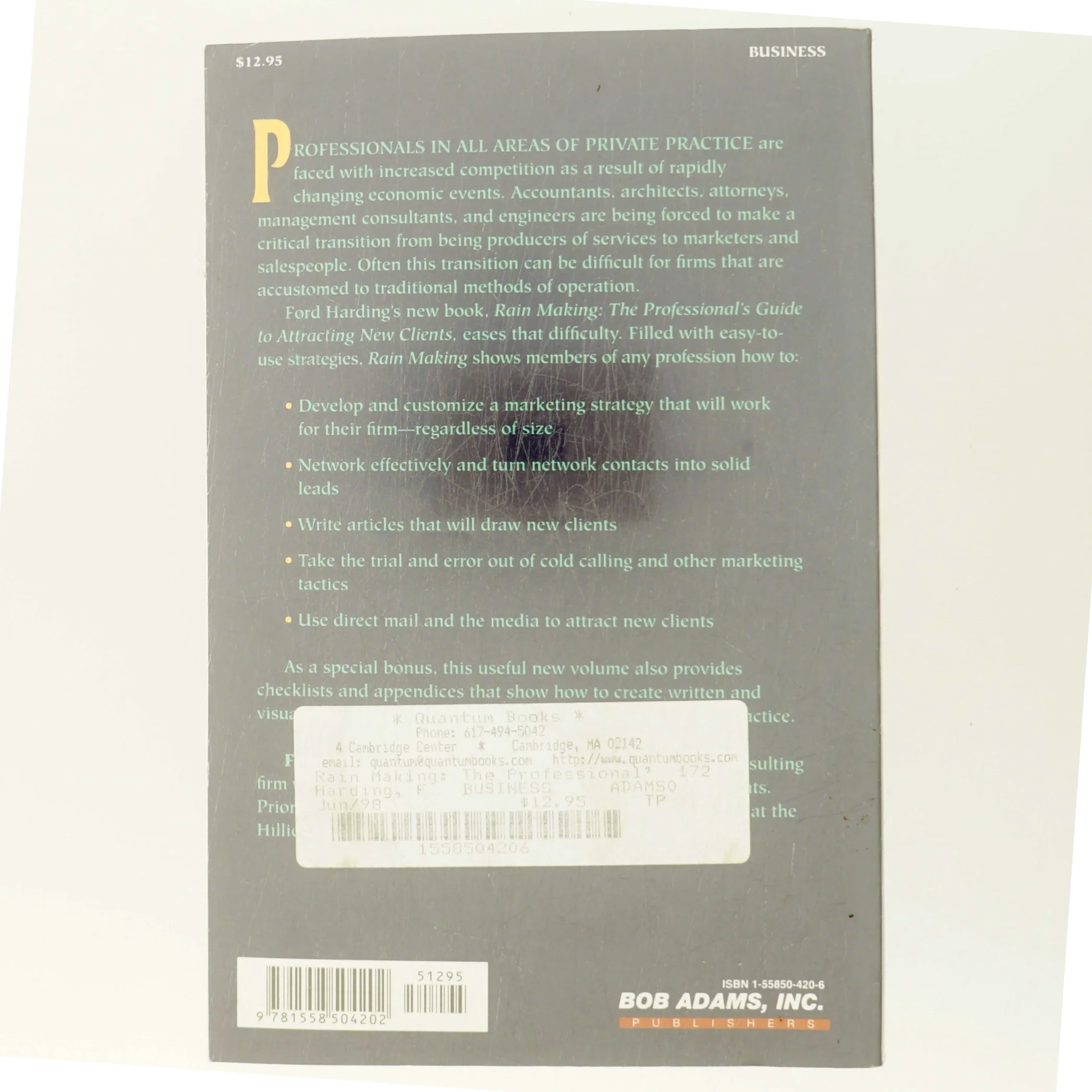 Rain making : the professional's guide to attracting new clients af Ford Harding (Bog)