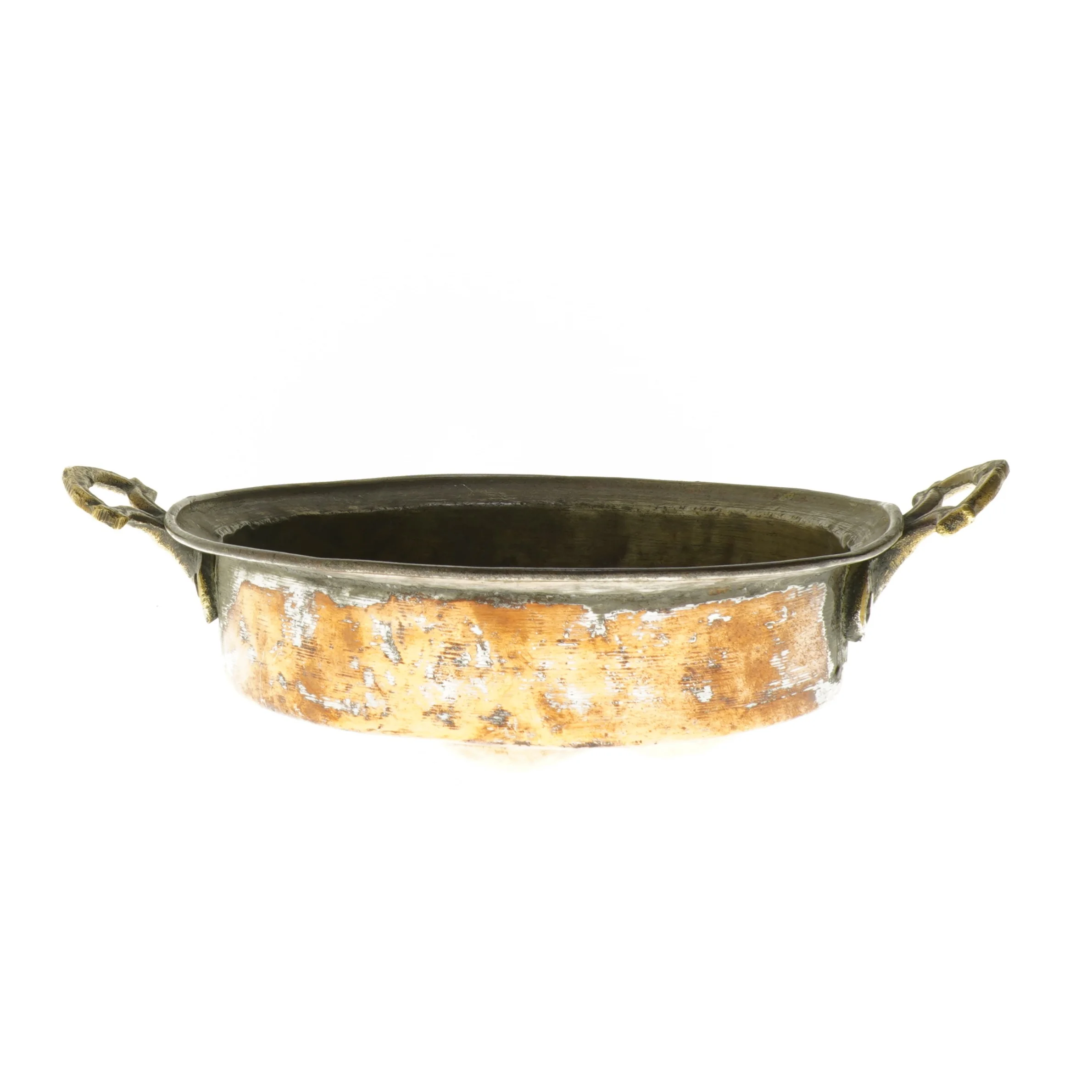 Kobberstegepande med håndtag (str. Ø 22,5 cm)