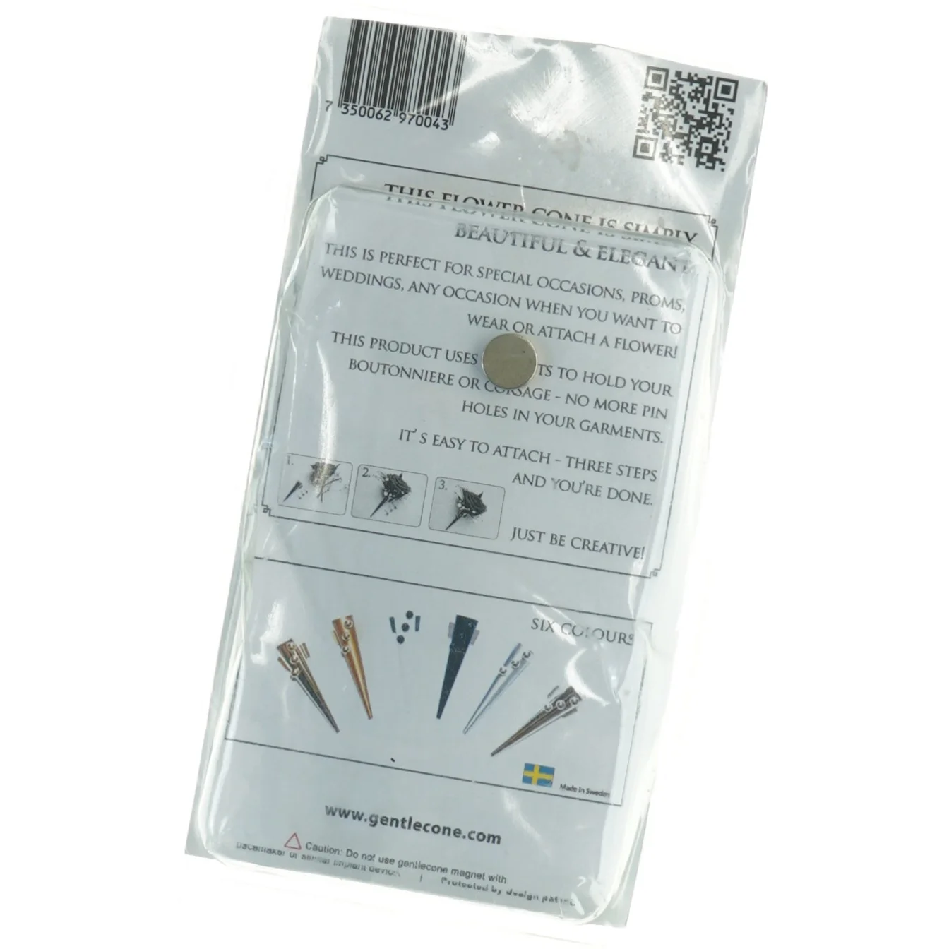 Magnetisk revers blomster buket holder sæt fra Gentlecone (str. 21 x 11 cm)