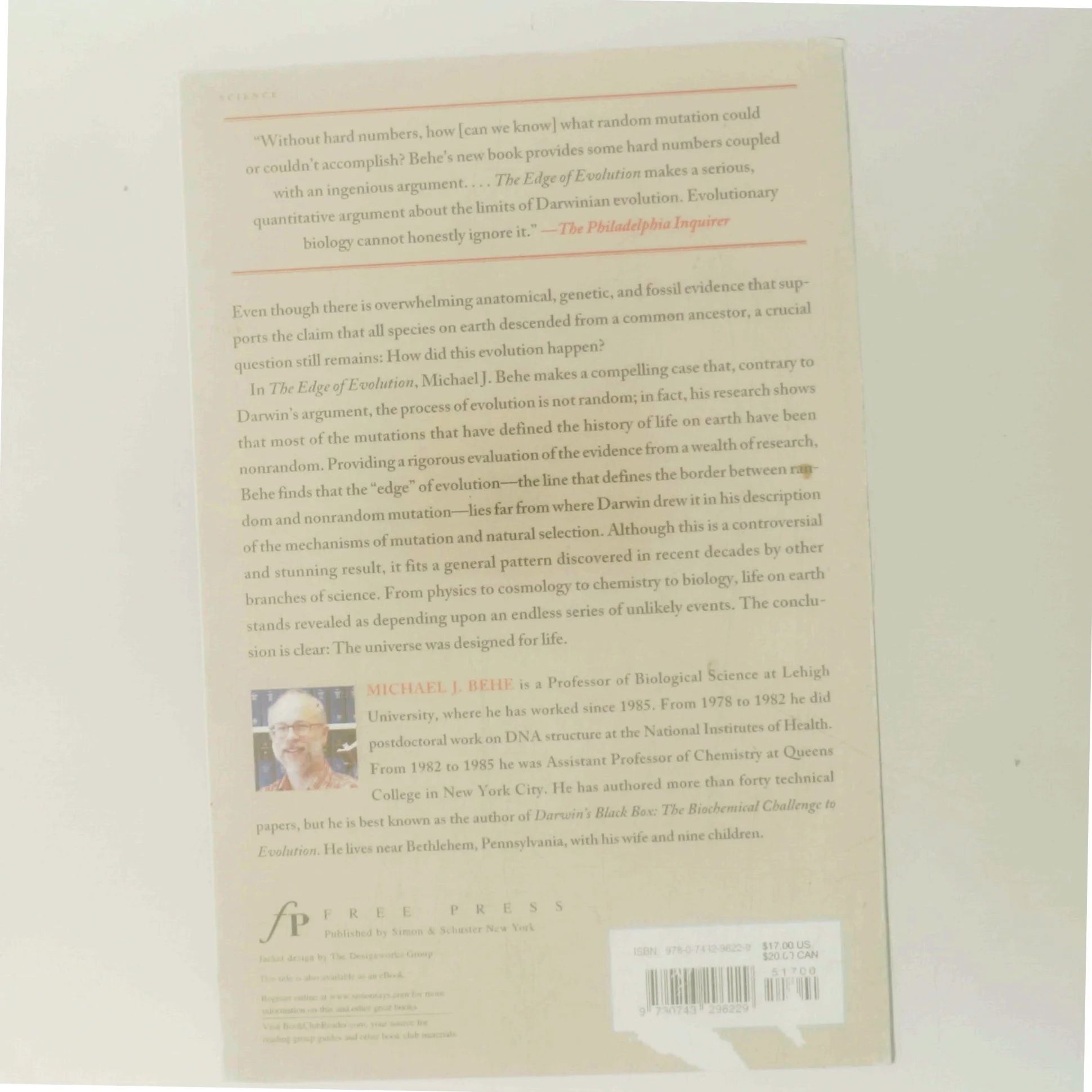 The Edge of Evolution af Michael J. Behe (Bog)