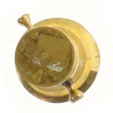 Morter og støder i messing (str. 7 cm)