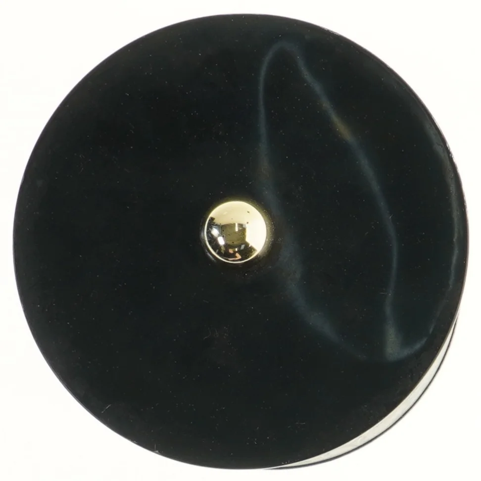 Dekorativ metalbeholder med låg (str. Ø 16x17 cm)