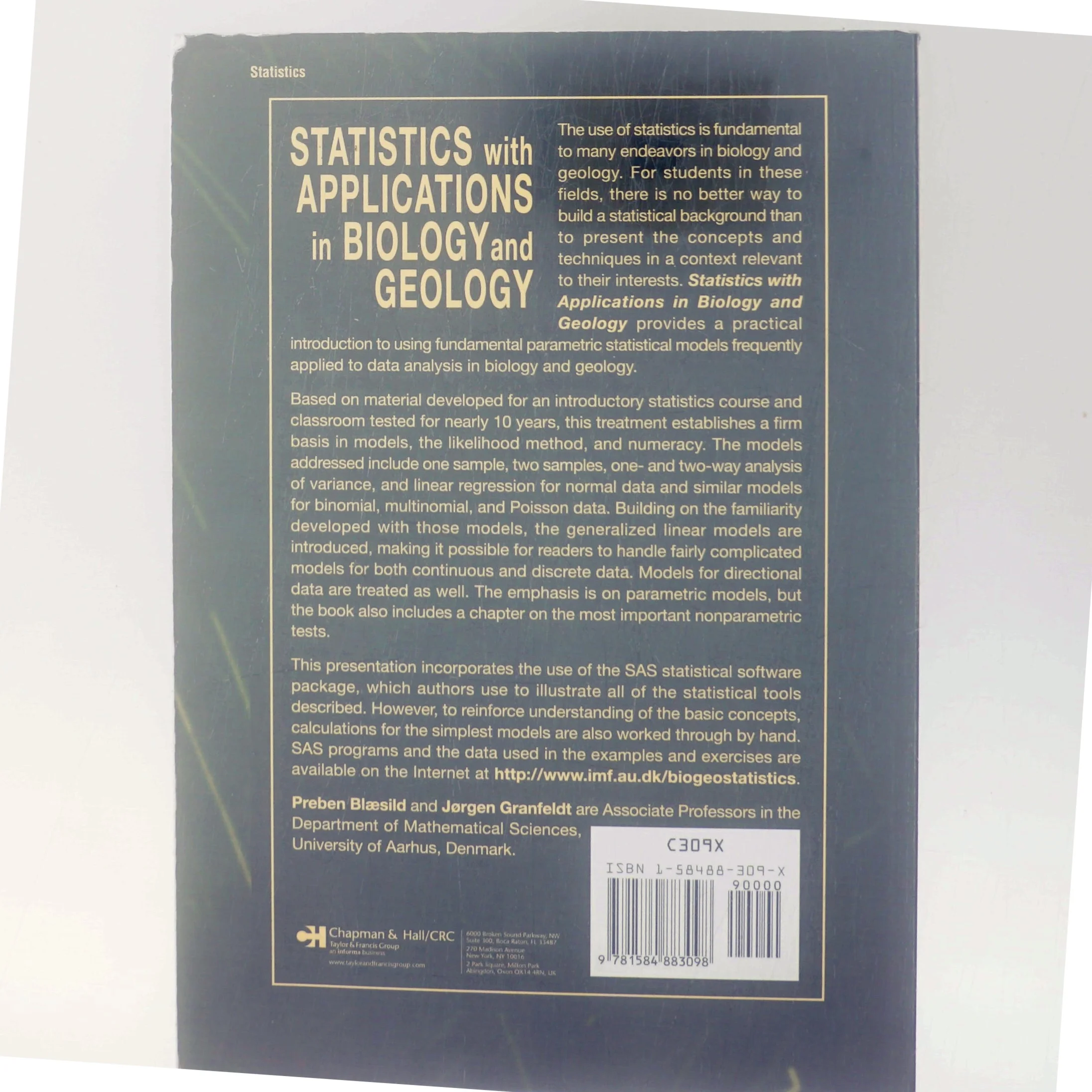 Statistics with applications in biology and geology (Bog)