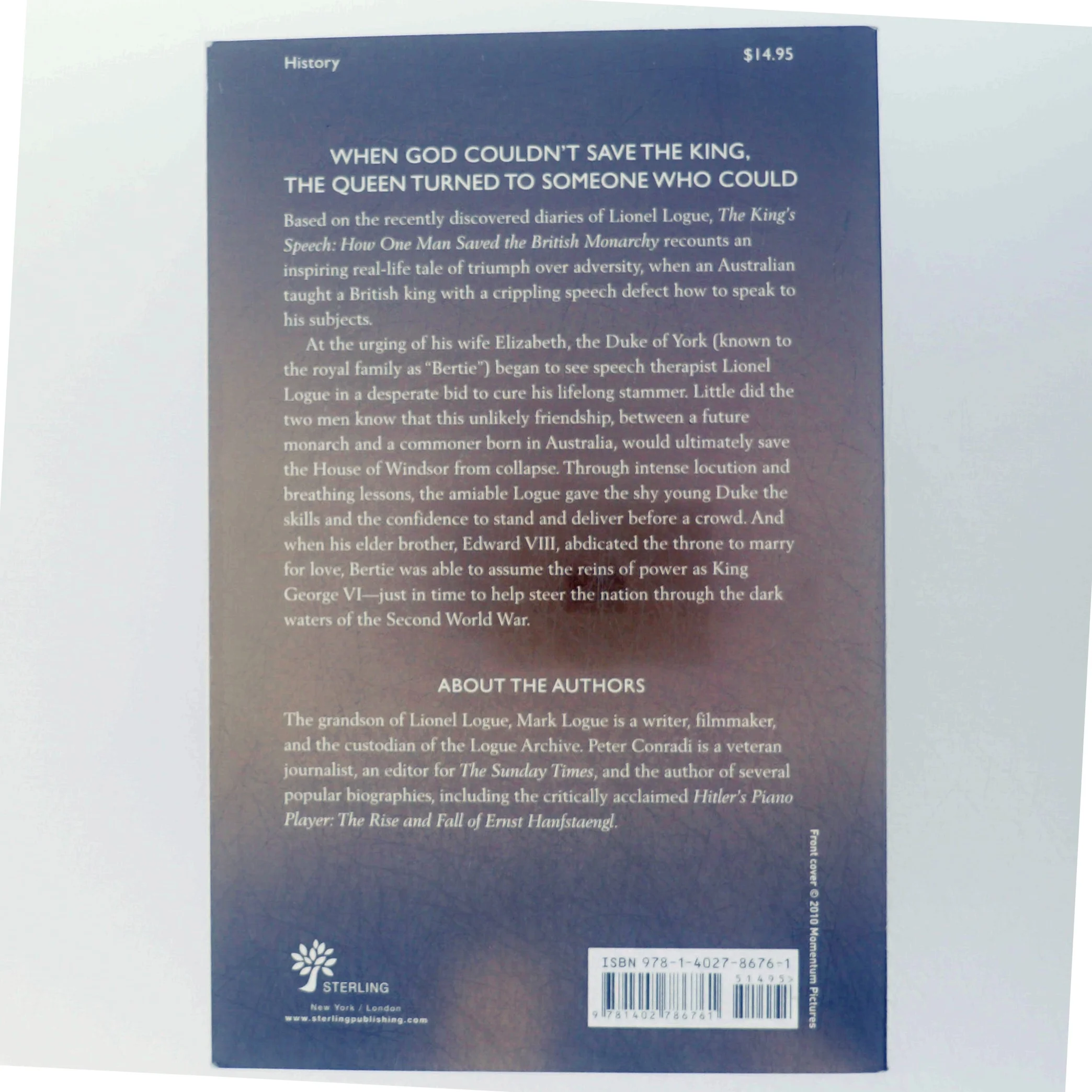 'The kingś speech' af Mark Logue (bog)