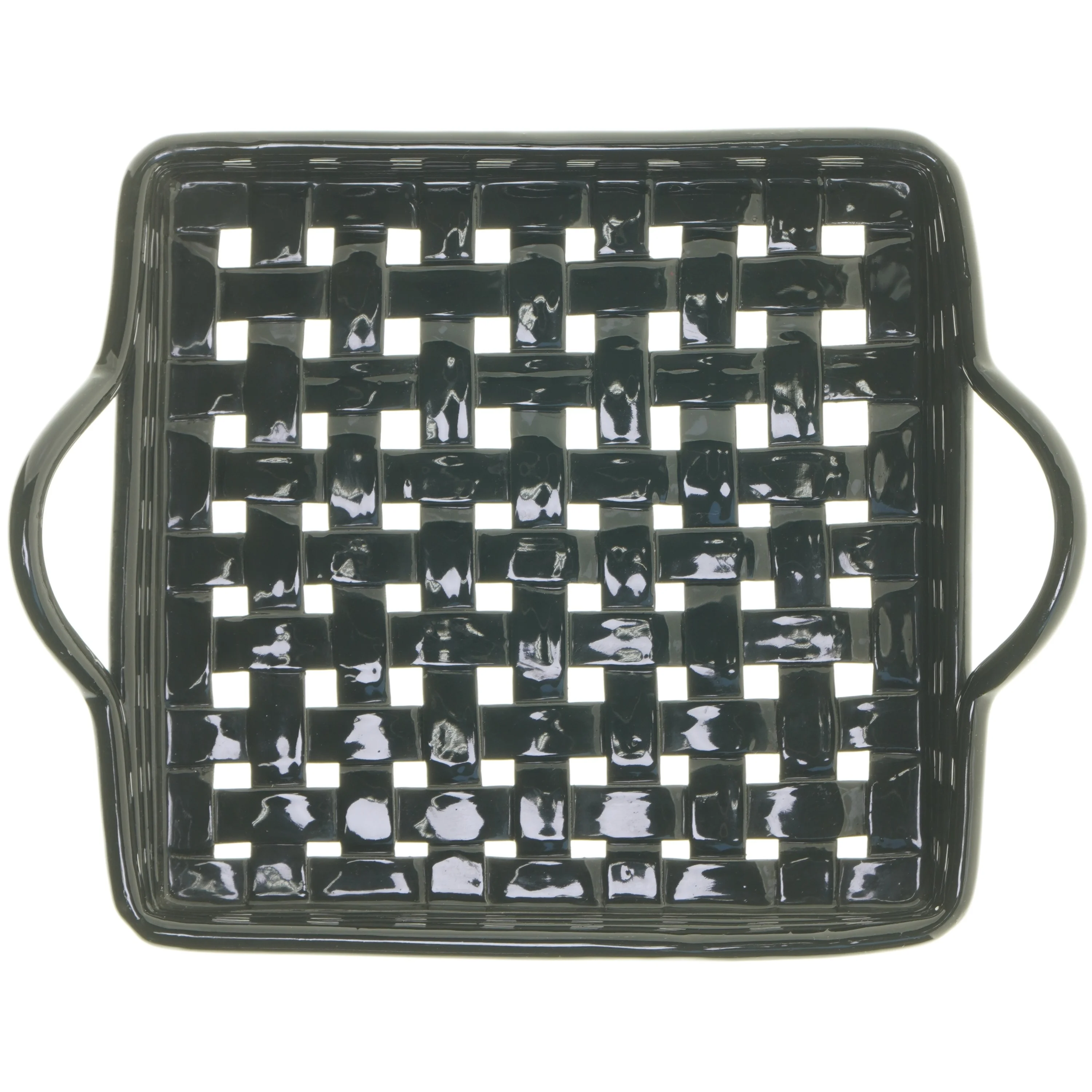 Keramik Fletbakke med hanker (str. 30x38 cm)