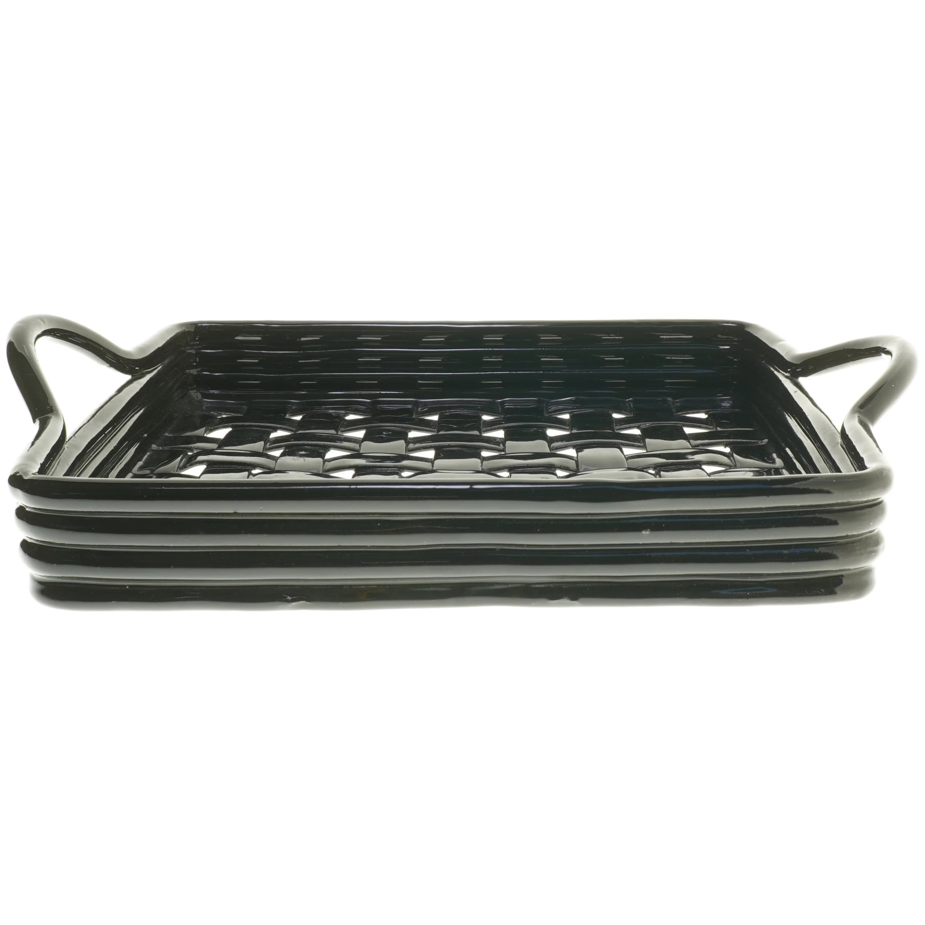 Keramik Fletbakke med hanker (str. 30x38 cm)