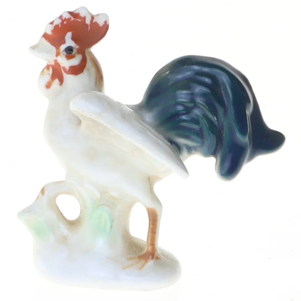 Porcelænshane figur (str. 6 cm)