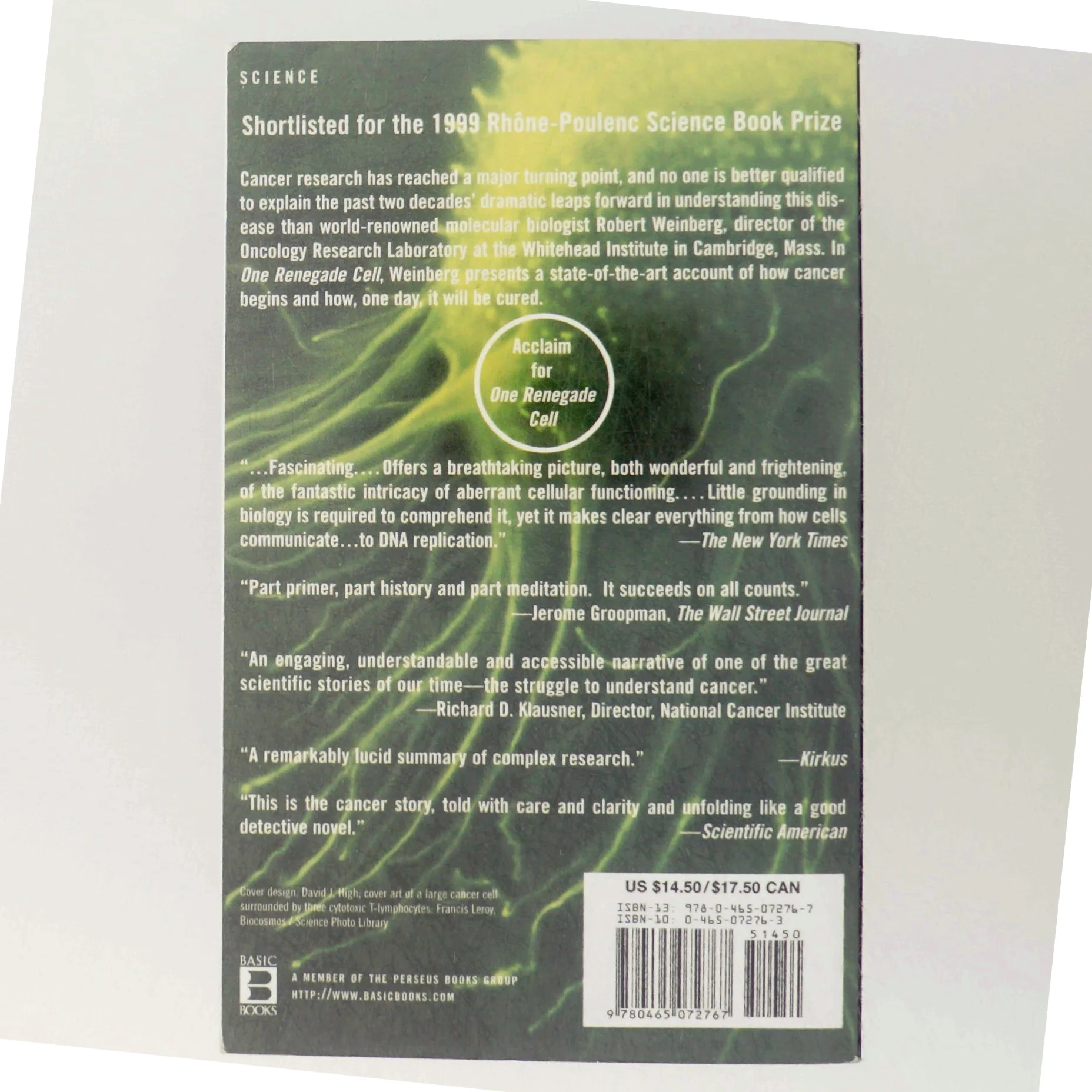 'One Renegade Cell - How Cancer begins' af Robert A. Weinberg (bog)