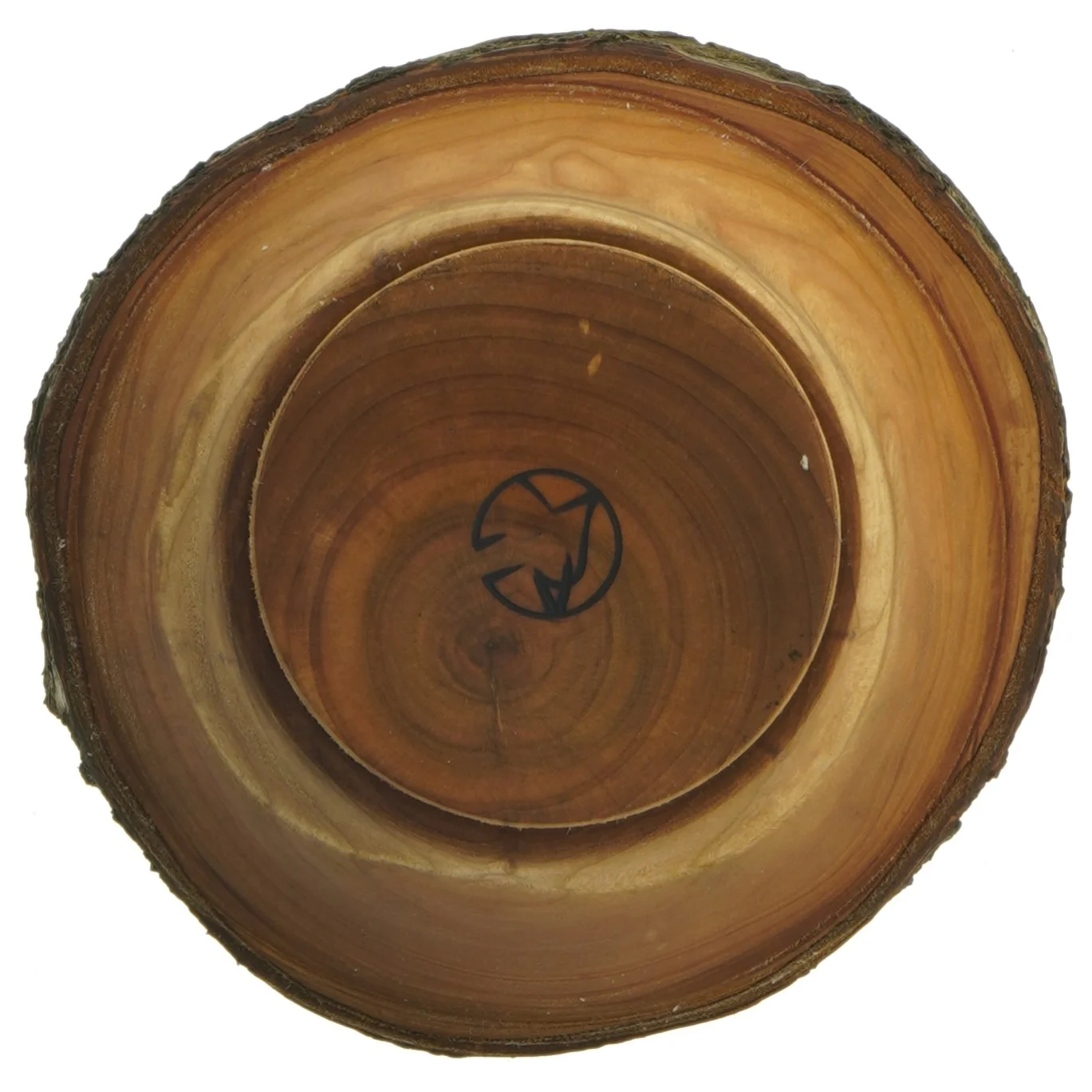 Hånddrejet Rund træskål (str. Ø 18 cm)