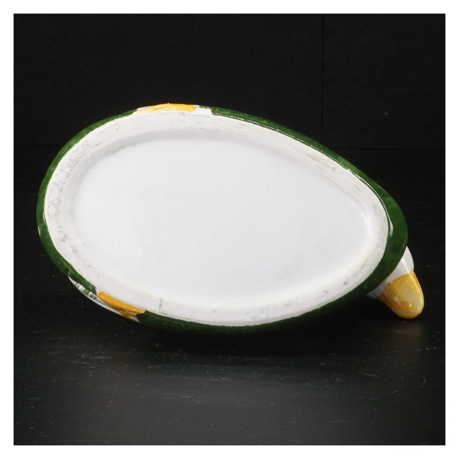 Keramikfad planteskål formet som en and