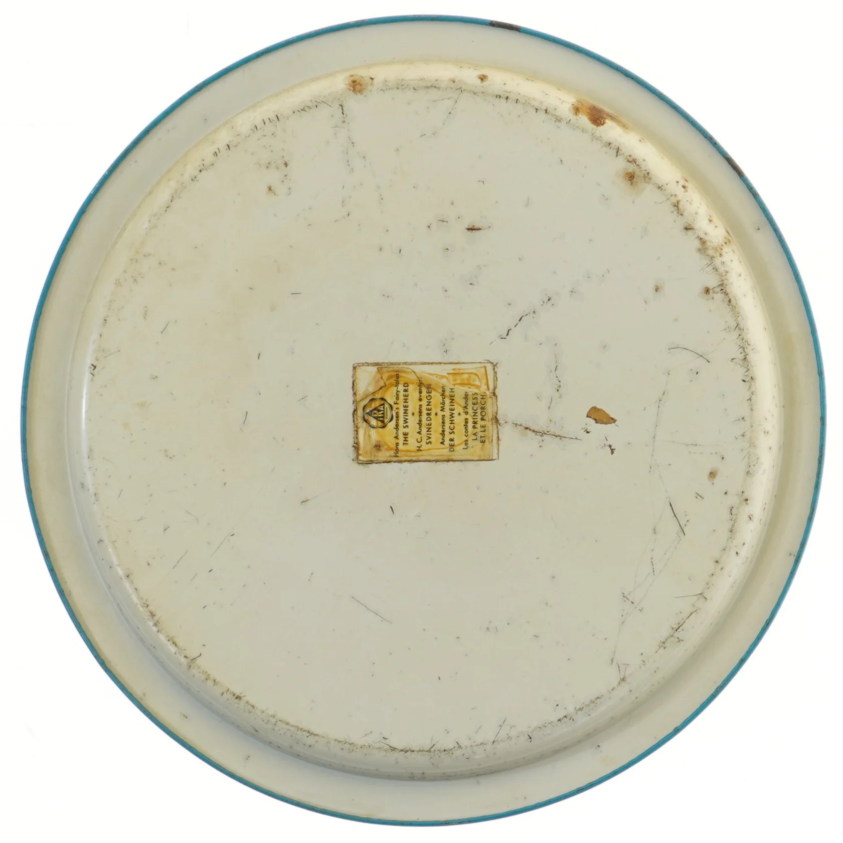 Vintage HC Andersen Svinedrengen serveringsbakke fra Ira (str. Ø 34 cm)