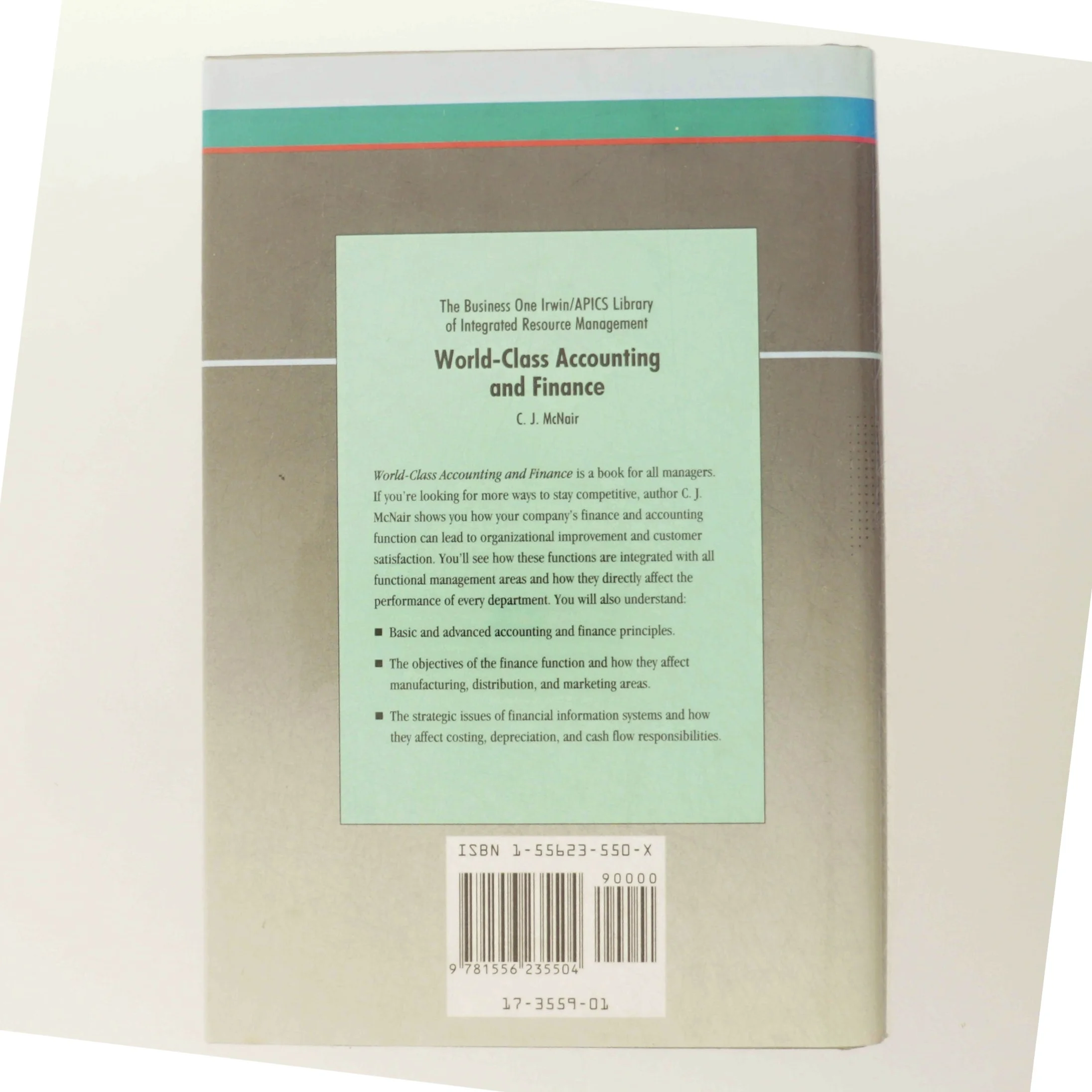 World-class accounting and finance af C.J. McNair (Bog)