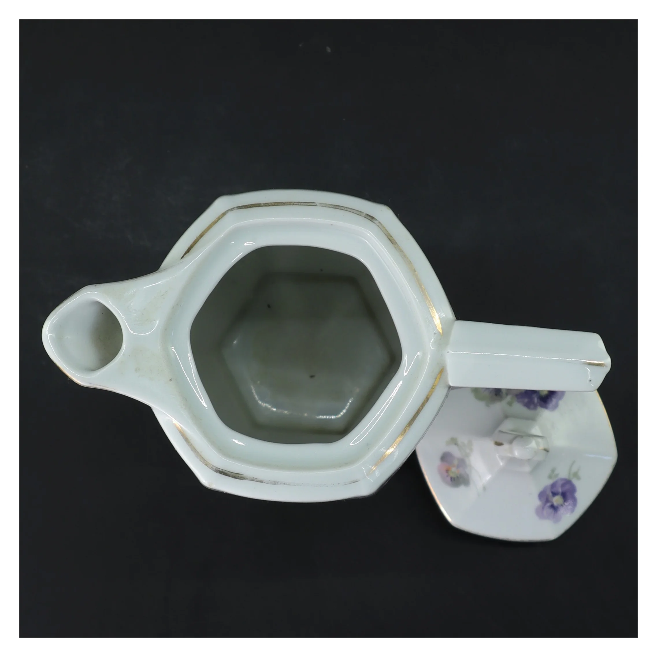 Porcelæns kaffekande med blomster (str. 20,5 cm)