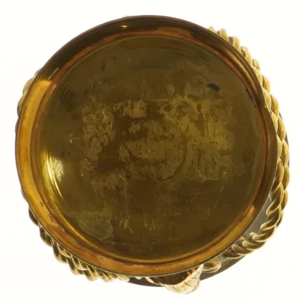 Messing lysestage (str. Ø 10,5x8 cm)