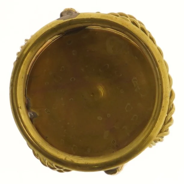 Messing lysestage (str. Ø 10,5x8 cm)