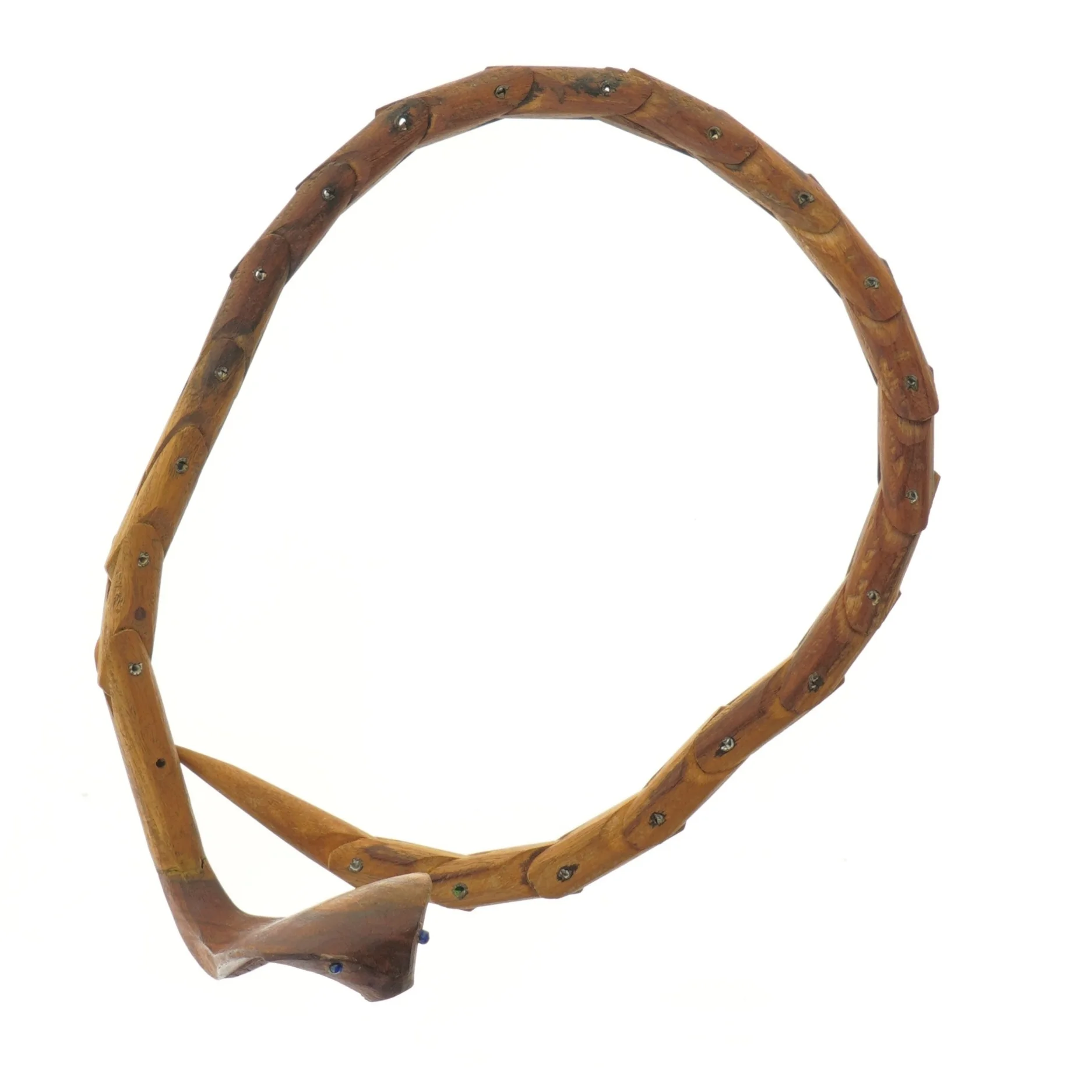 Dekorativ håndlavet træslange (str. 96,5 cm)