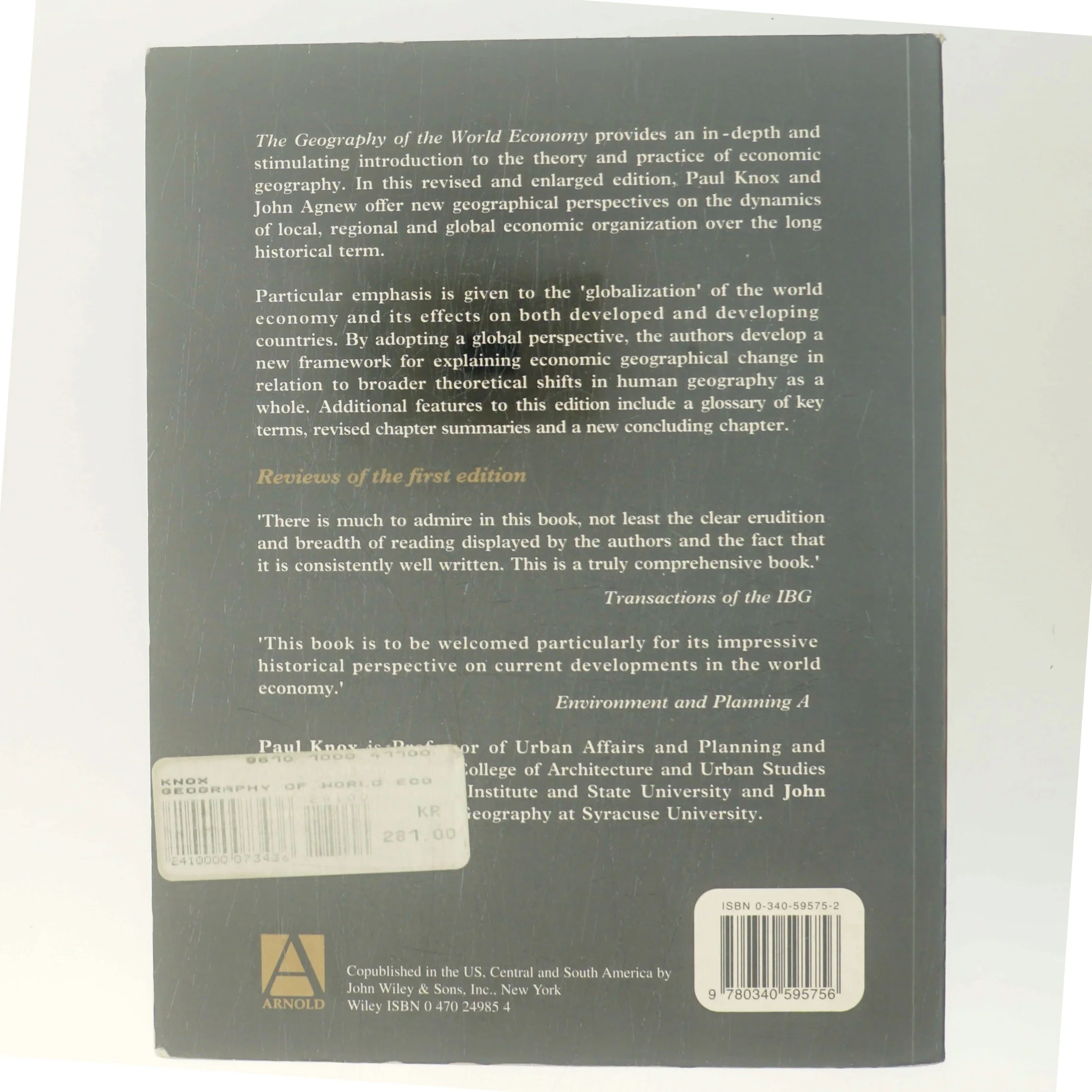 The geography and the world economy : an introduction to economic geography (Bog)