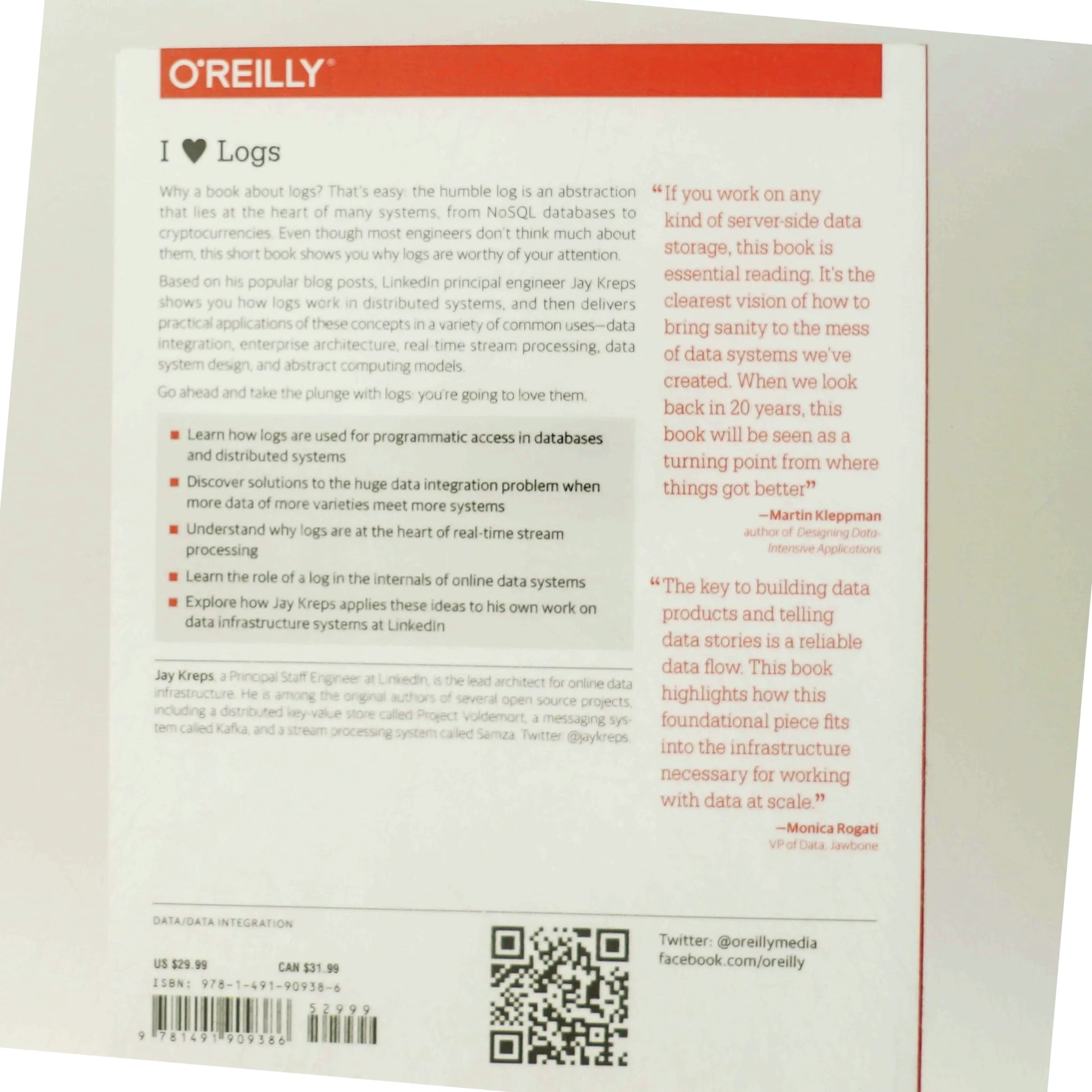 I Heart Logs af Jay Kreps (Bog)